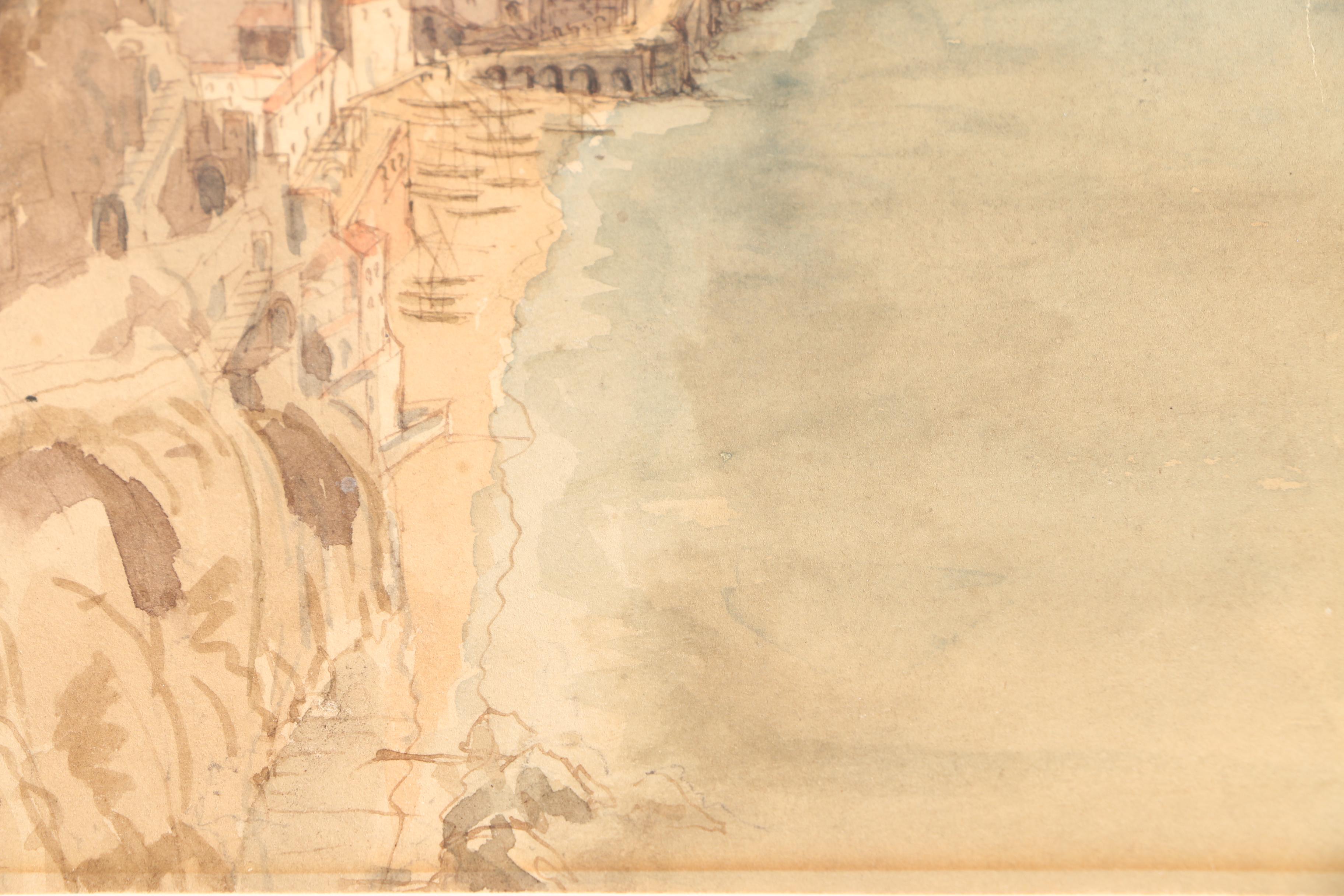 Watercolor Painting "Amalphi from Convent Inn"