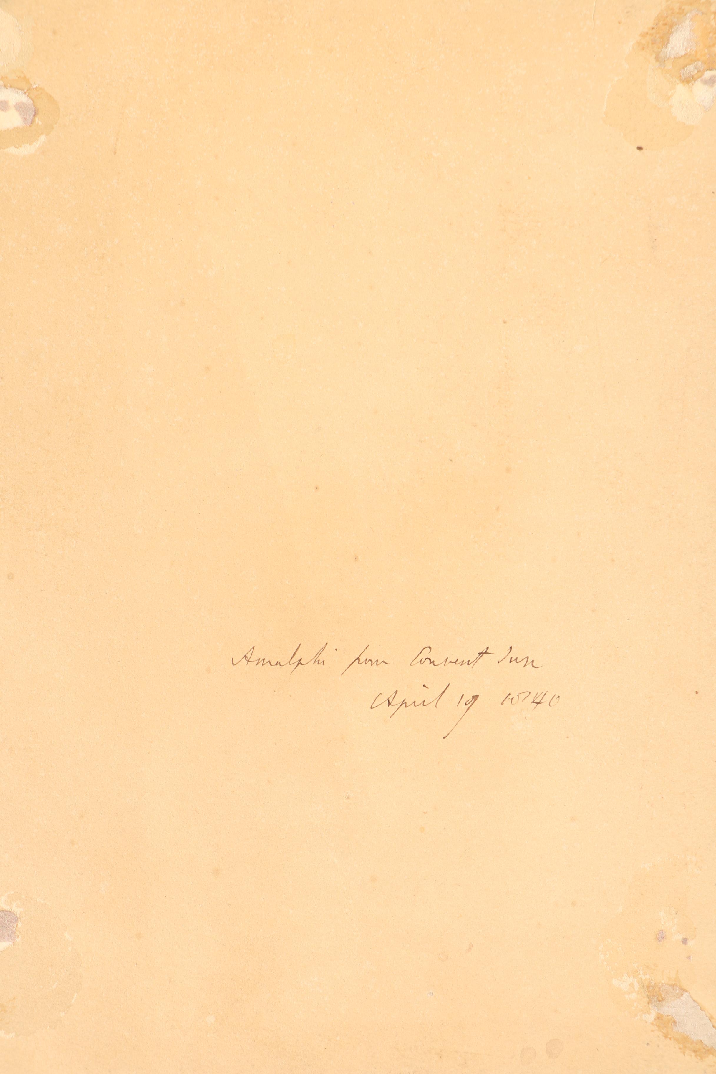 Watercolor Painting "Amalphi from Convent Inn"