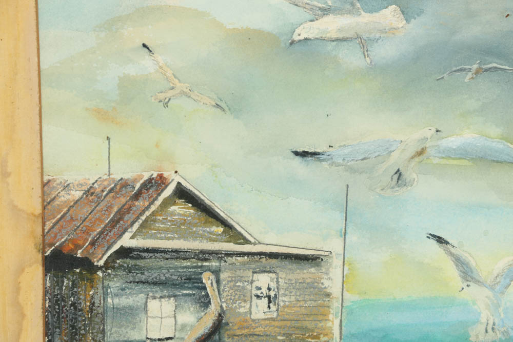 Millard Judd Watercolor of a Seascape