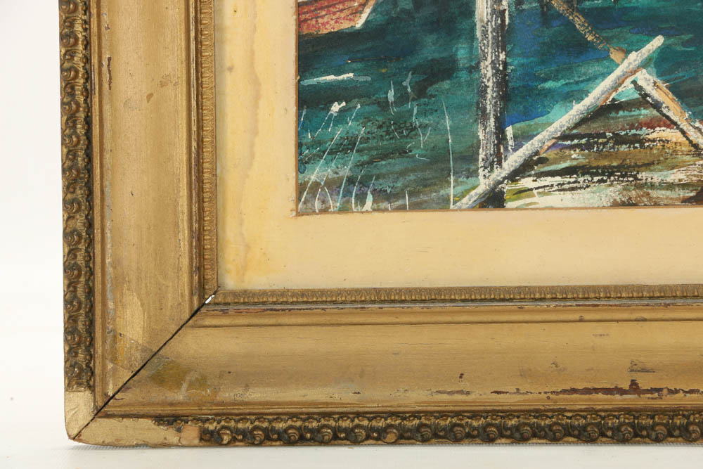 Millard Judd Watercolor of a Seascape