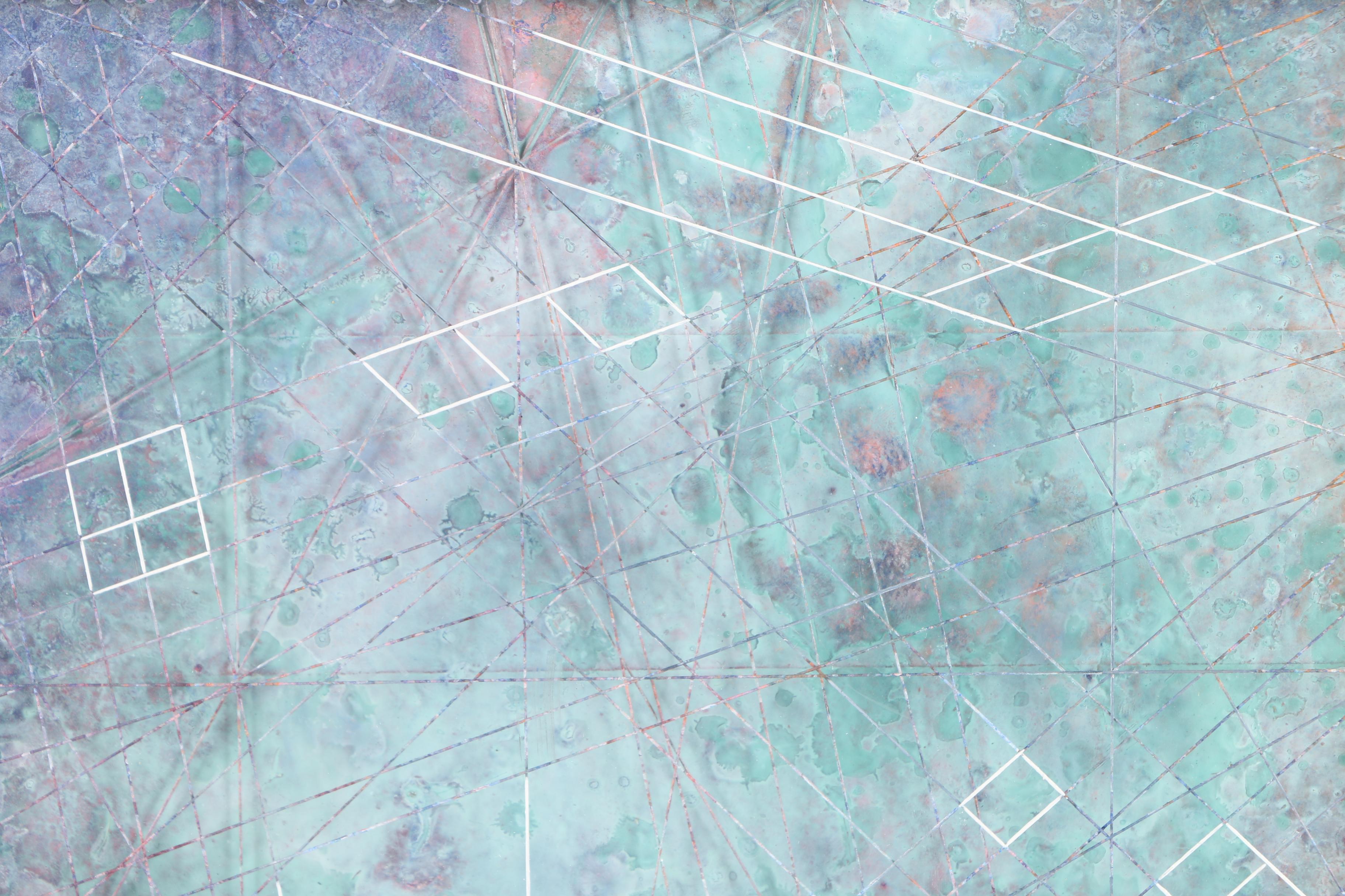 1971 John Ford Mixed Media Painting "Jade World"