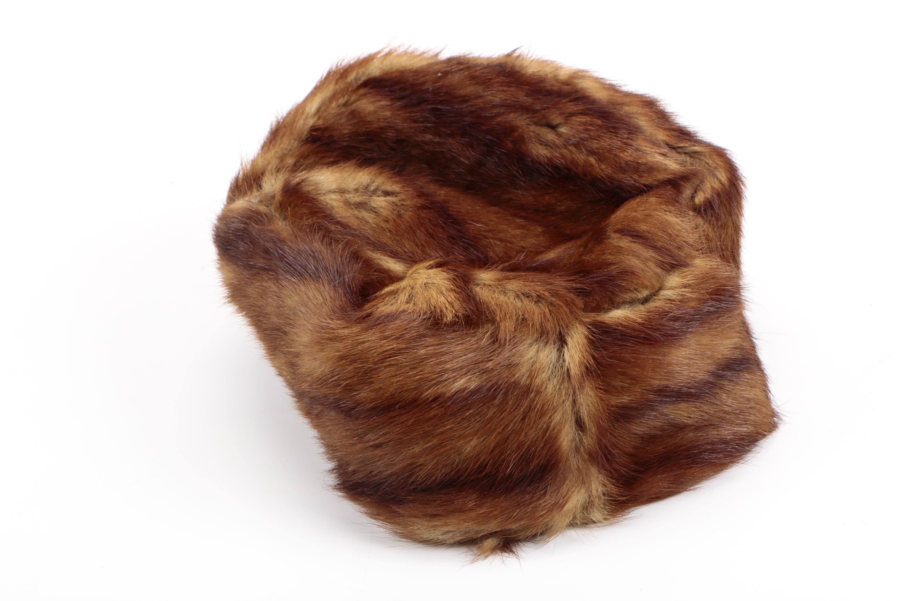 Vintage Fur Hats and Platinum Mink Collar