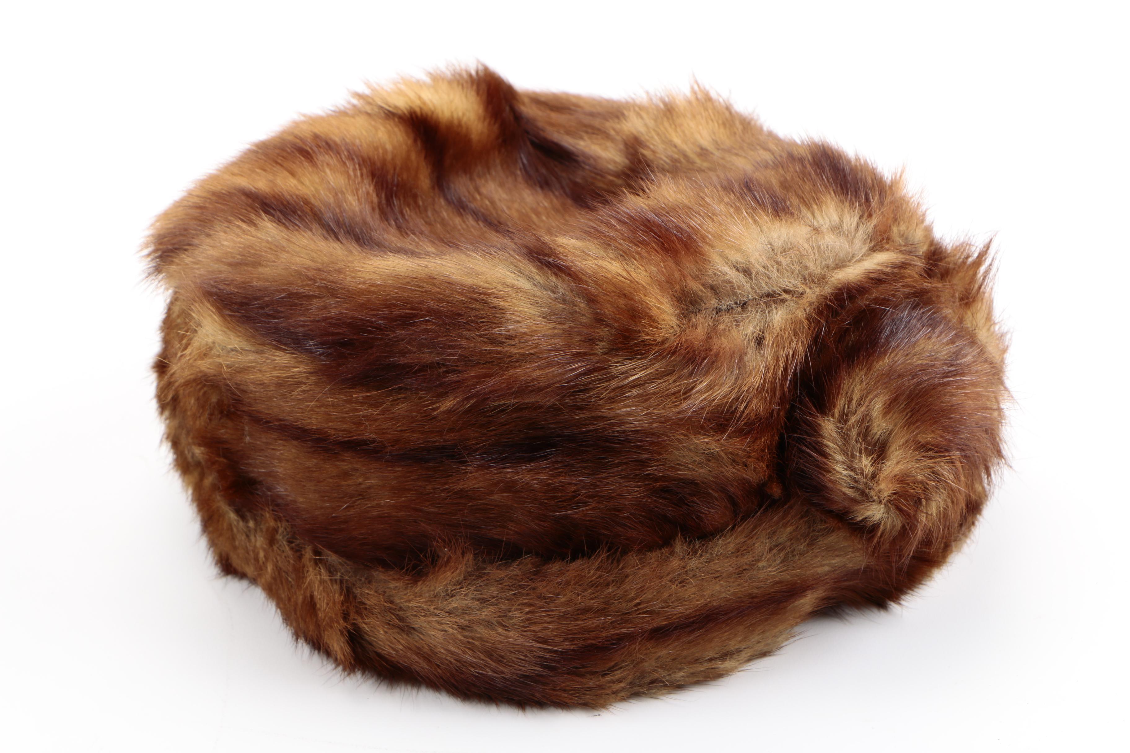 Vintage Fur Hats and Platinum Mink Collar