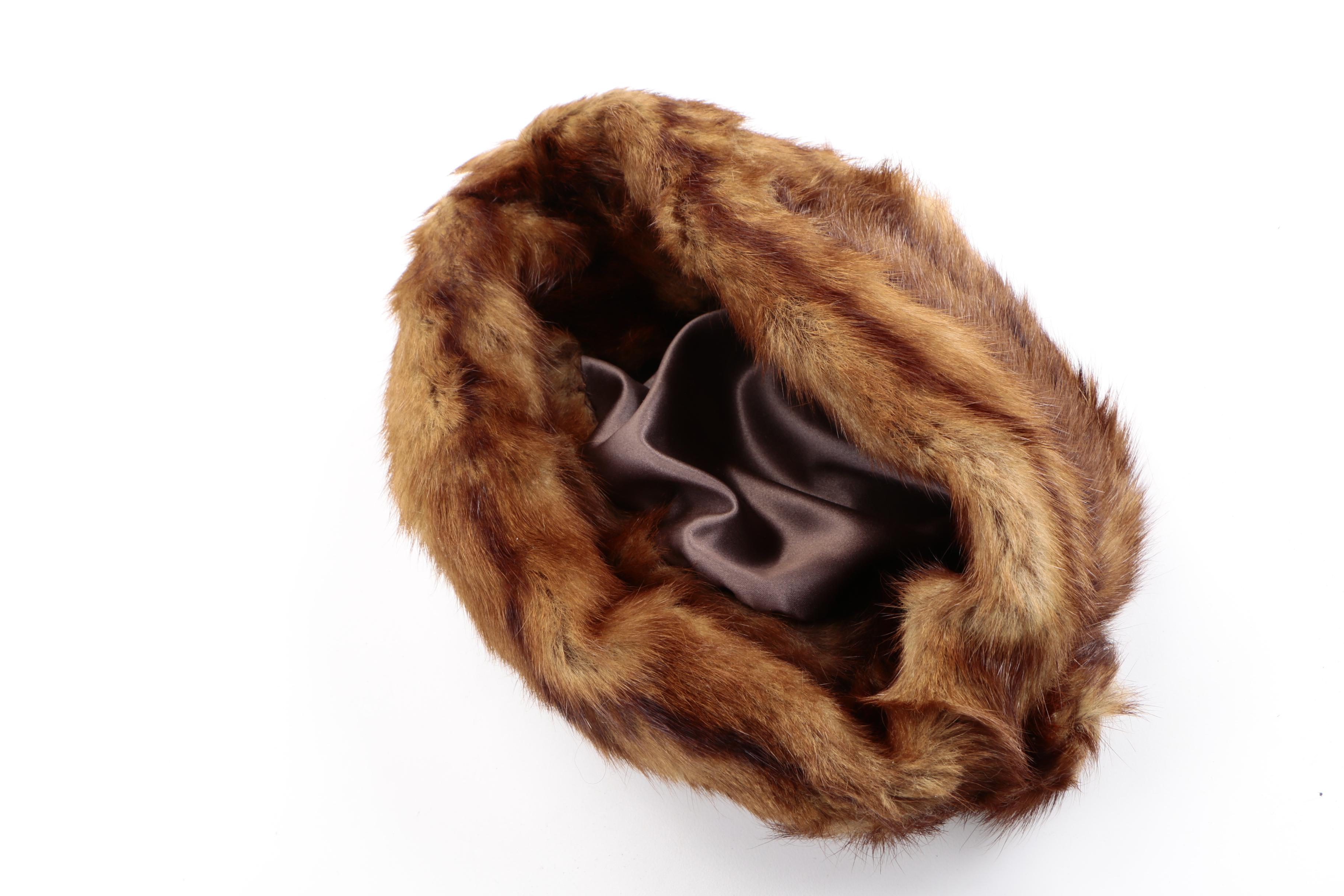 Vintage Fur Hats and Platinum Mink Collar
