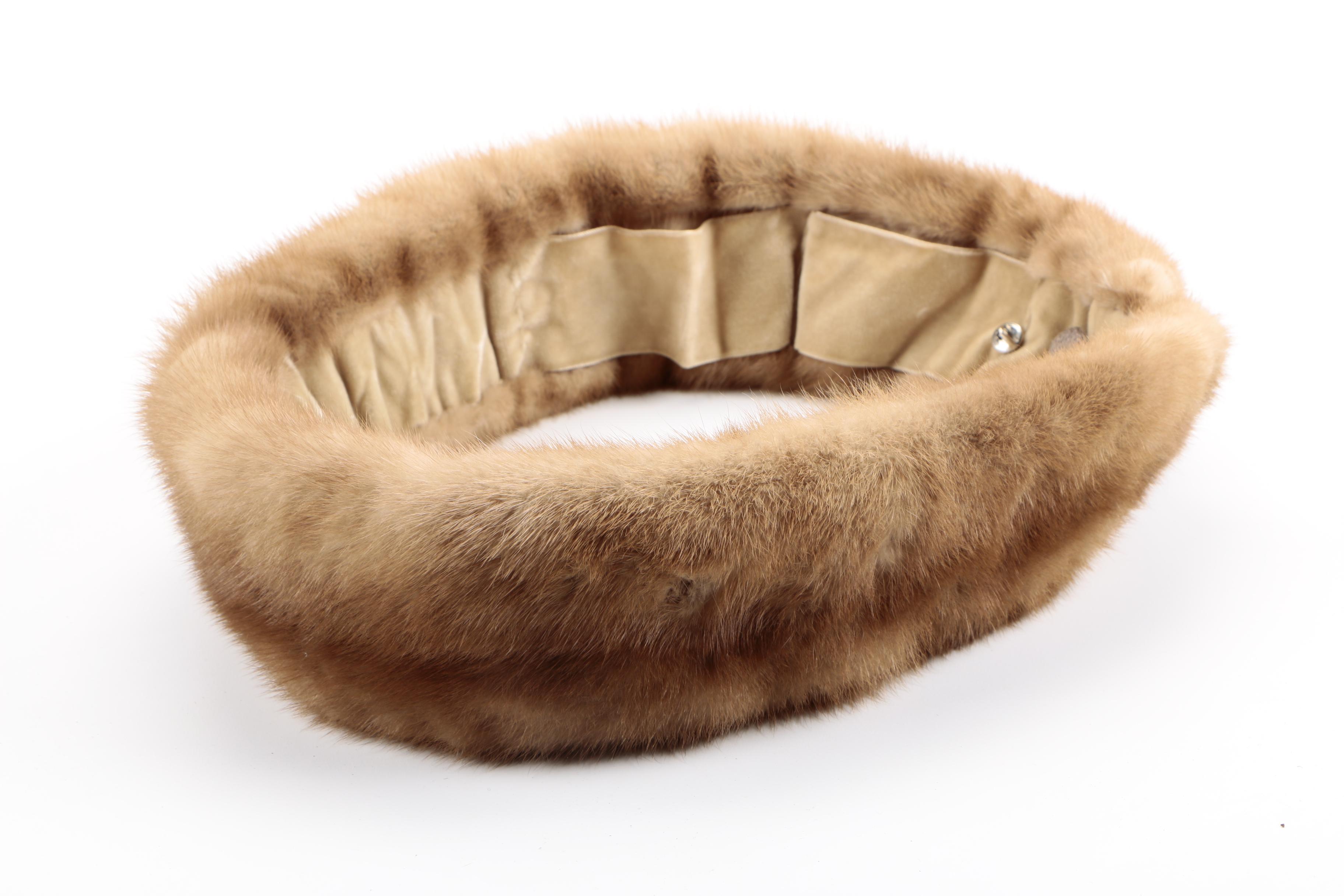 Vintage Fur Hats and Platinum Mink Collar