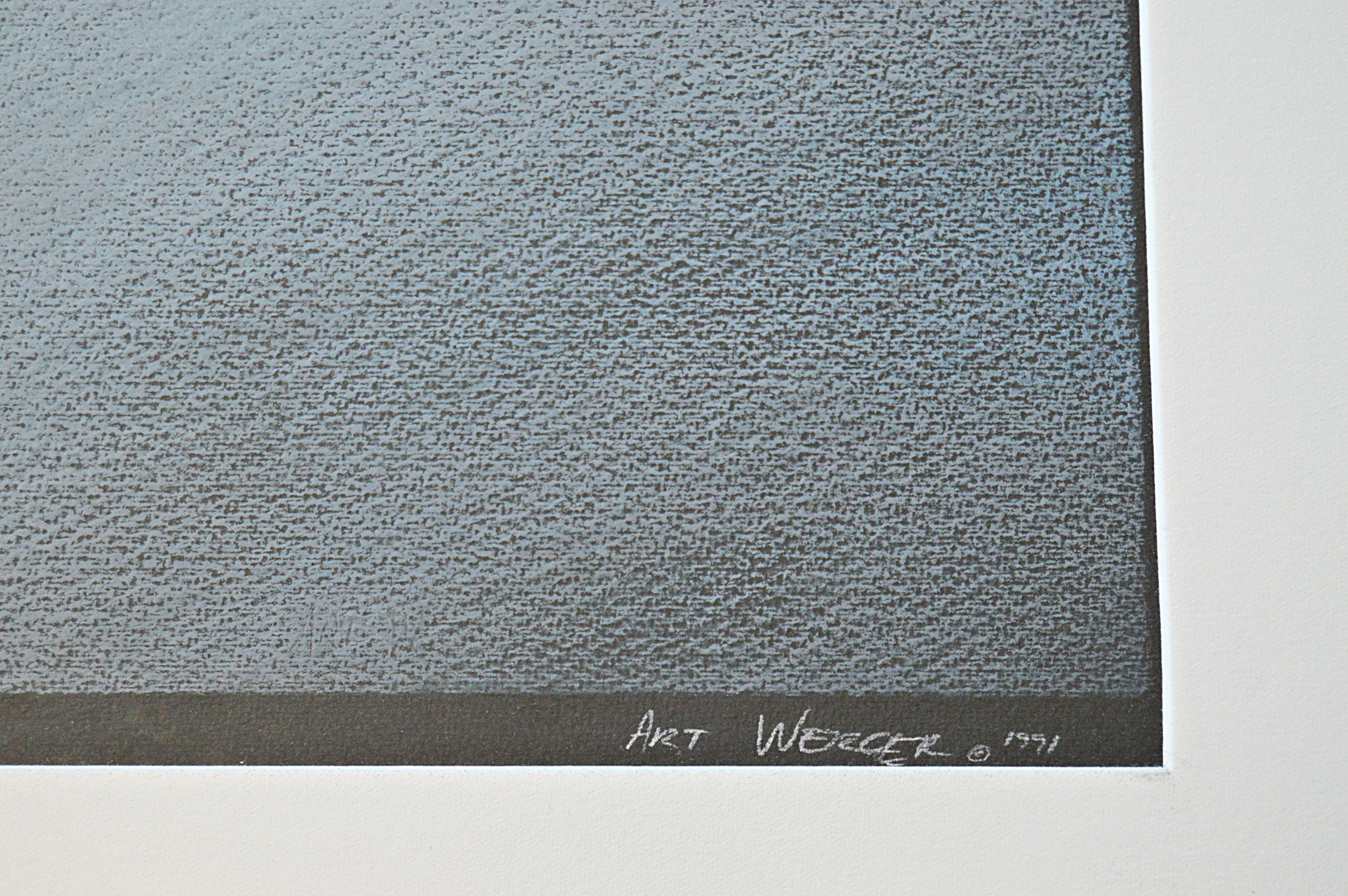 Art Werger Mixed Media on Paper Streetscape