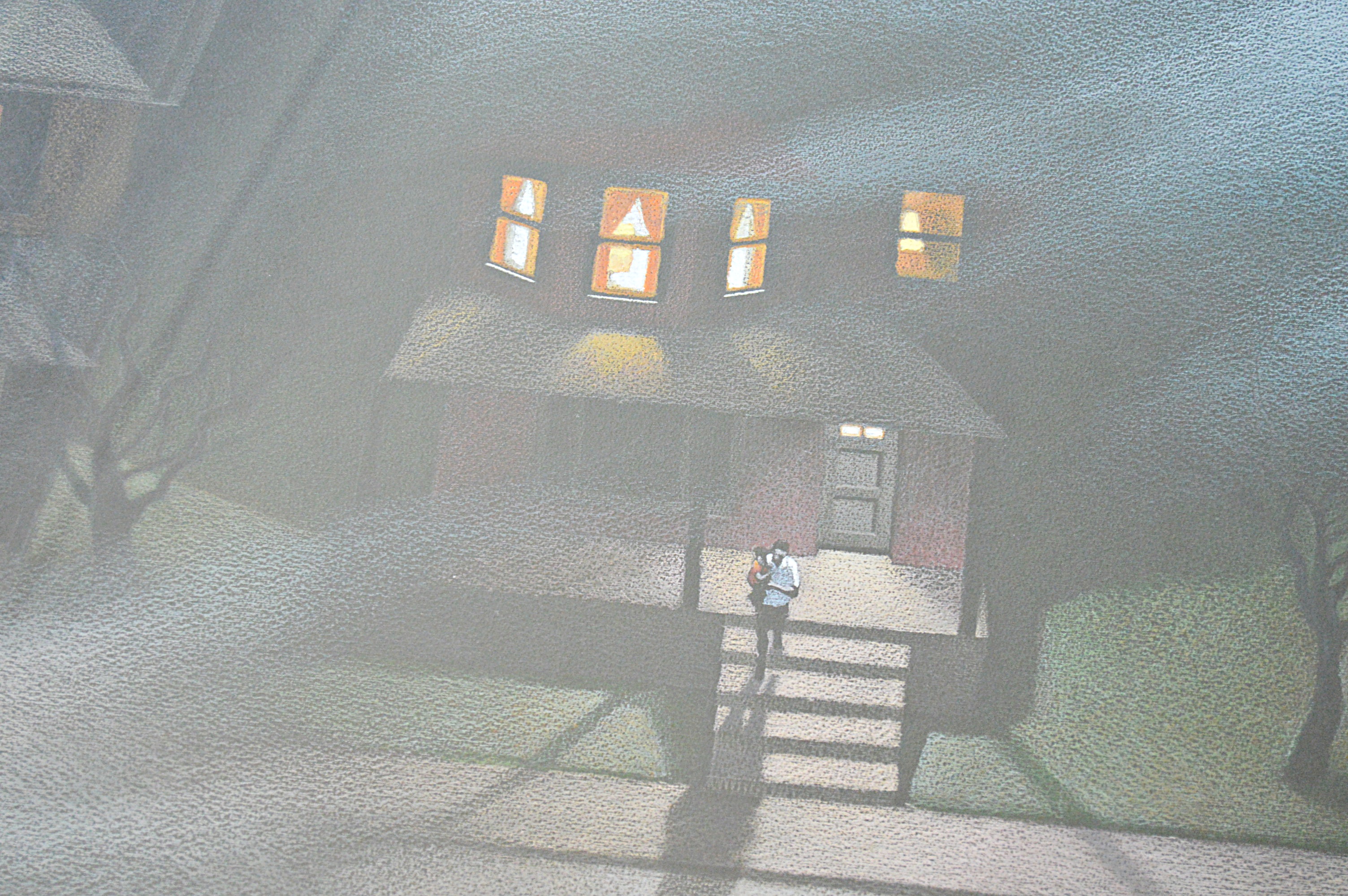 Art Werger Mixed Media on Paper Streetscape