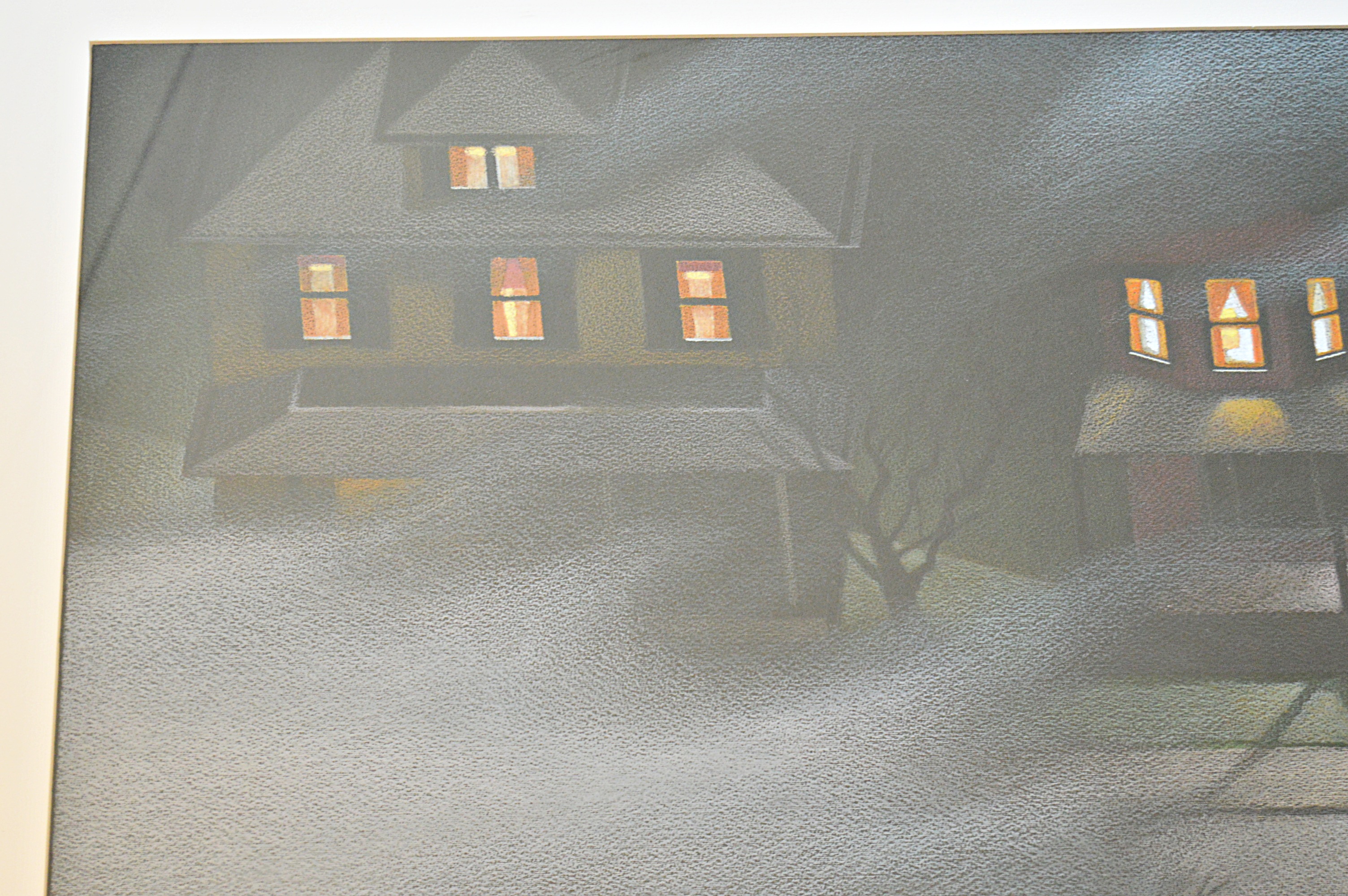 Art Werger Mixed Media on Paper Streetscape