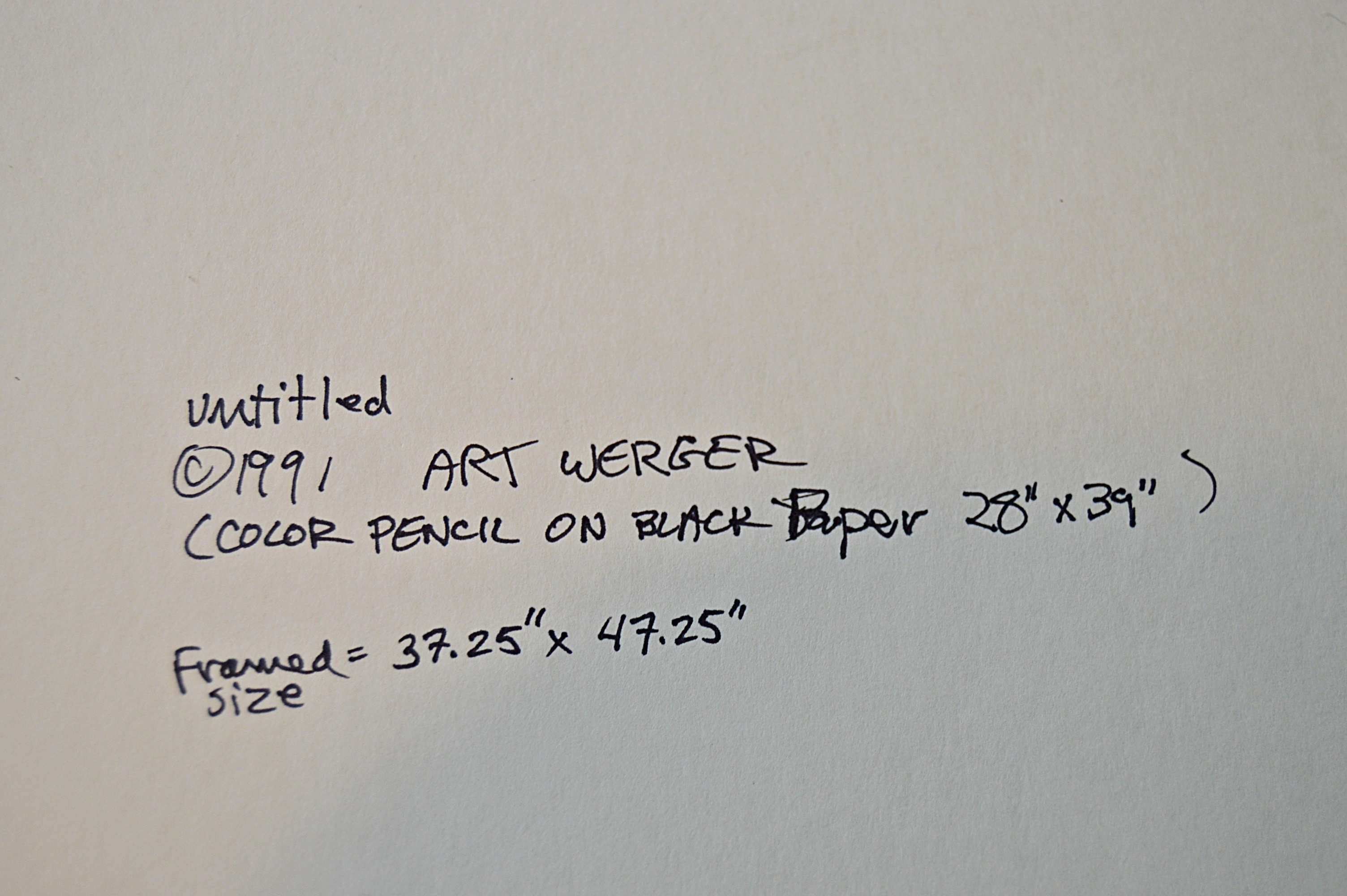 Art Werger Mixed Media on Paper Streetscape