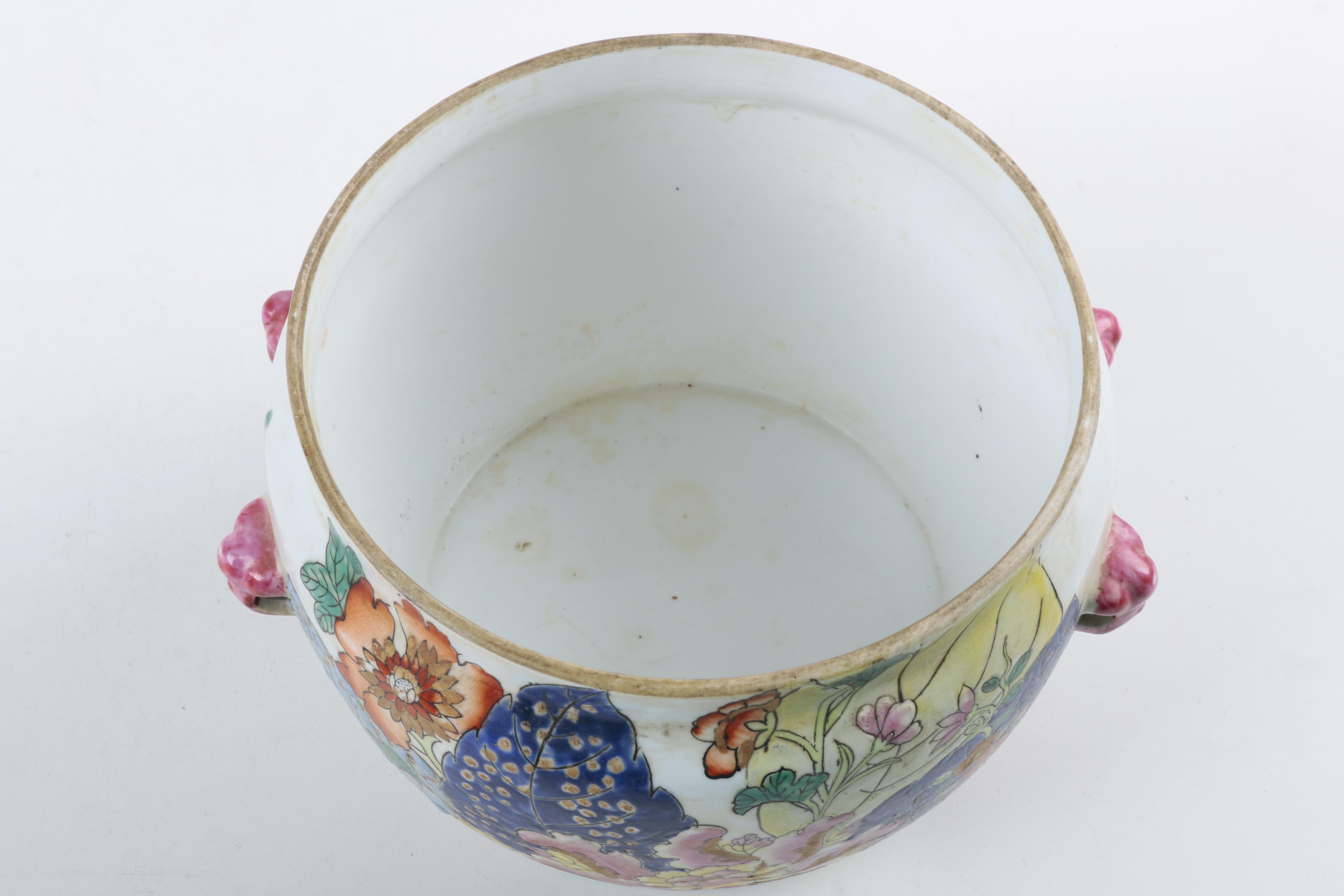 Chinese Tobacco Leaf Ceramic Jar