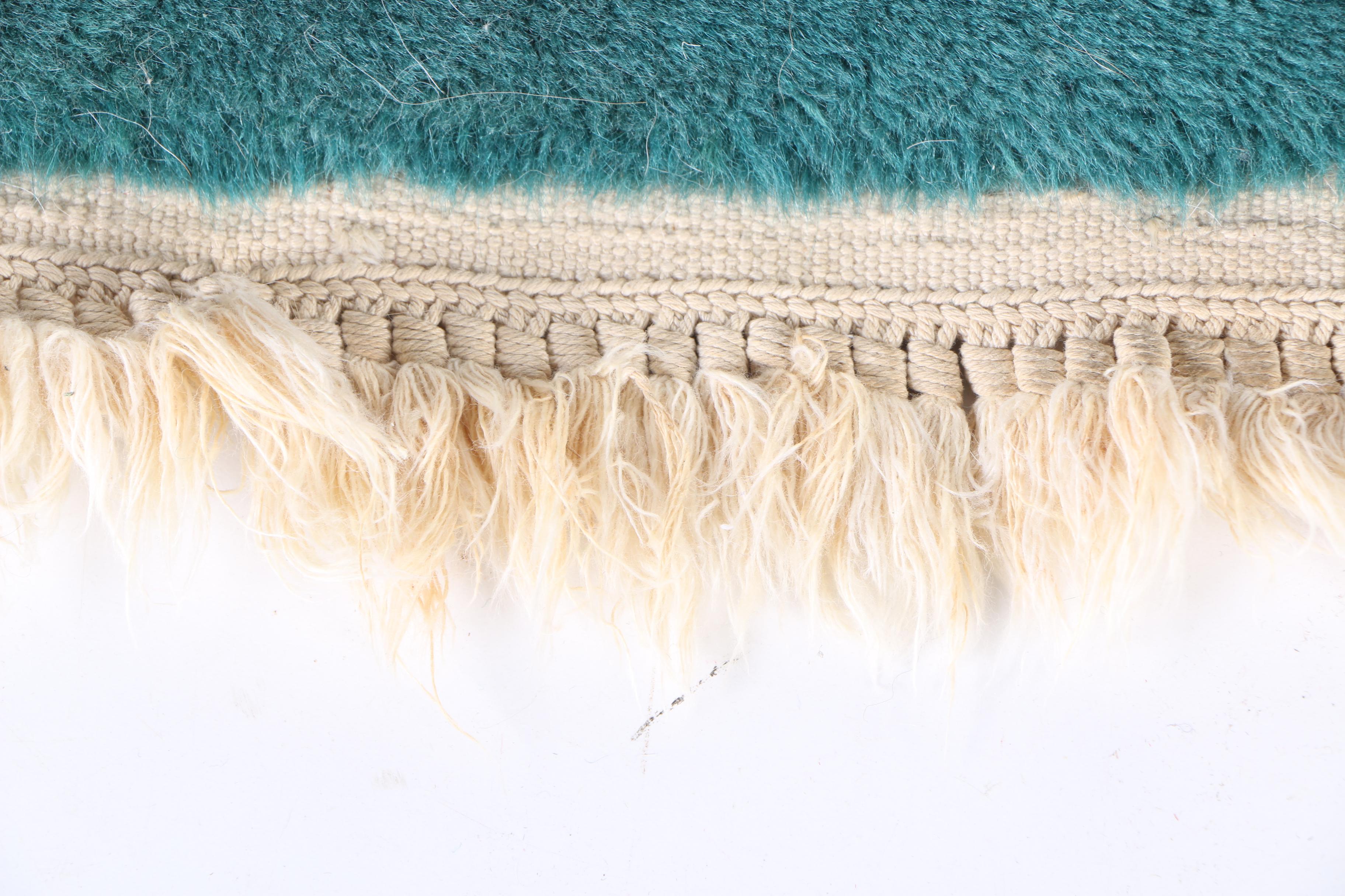 Hand-Knotted Carved Chinese Wool Area Rug