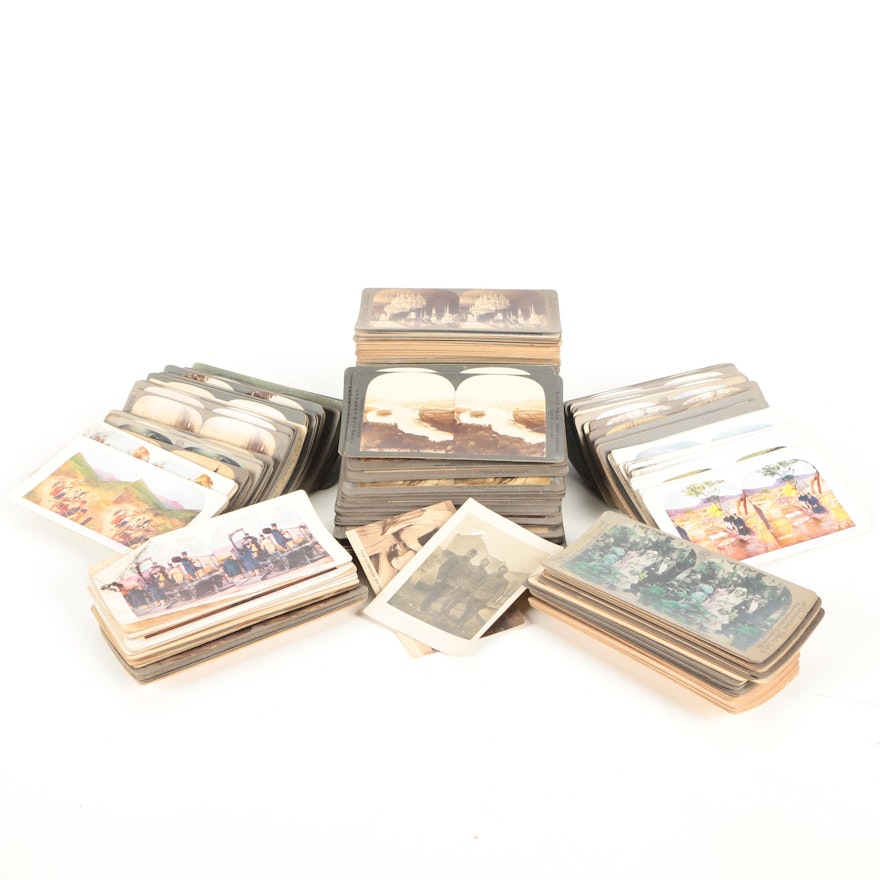 Generous Assortment of Stereoscope Cards and Ephemera