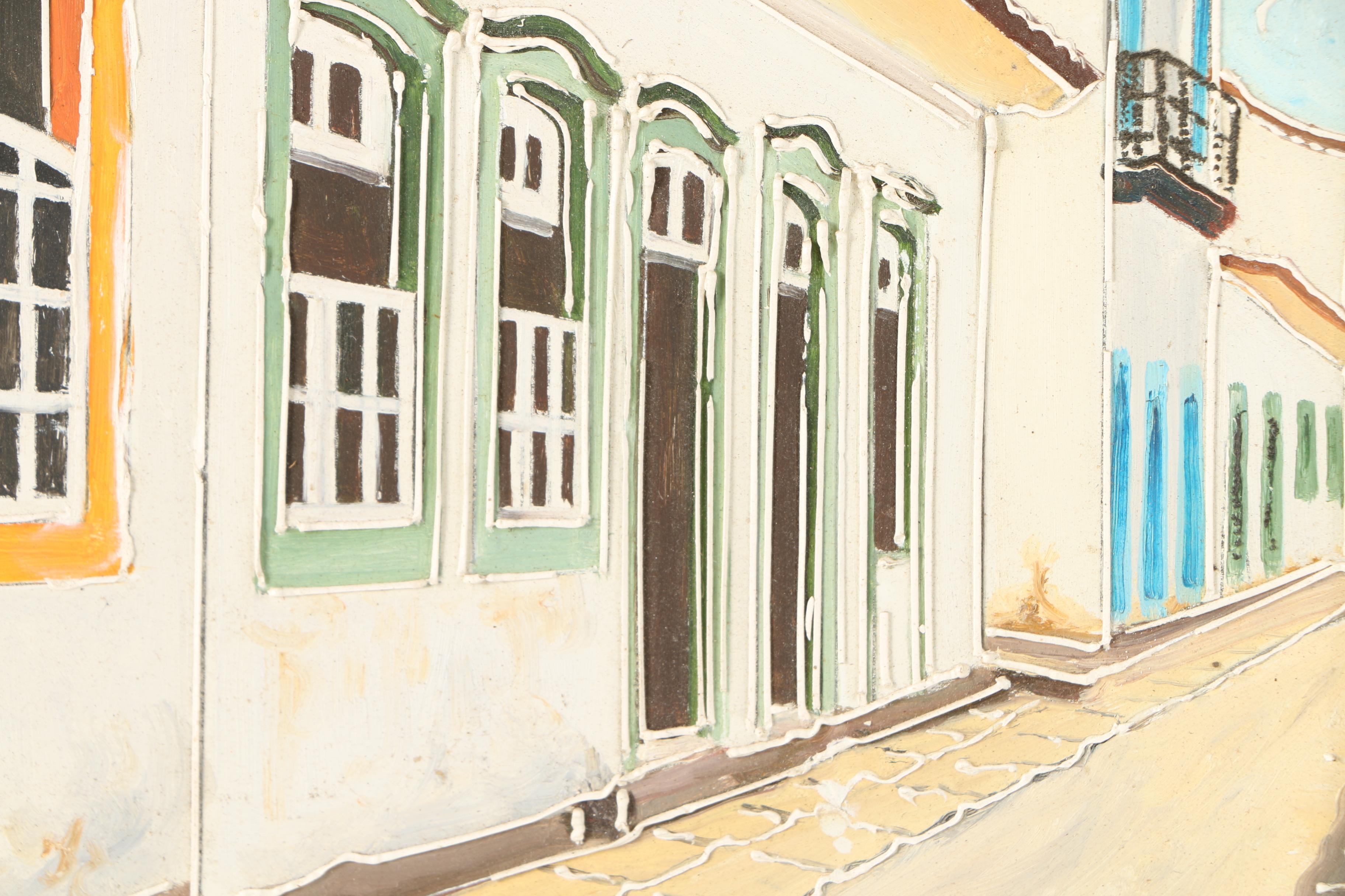 Paulucci Oil Painting on Masonite of Paraty, Brazil