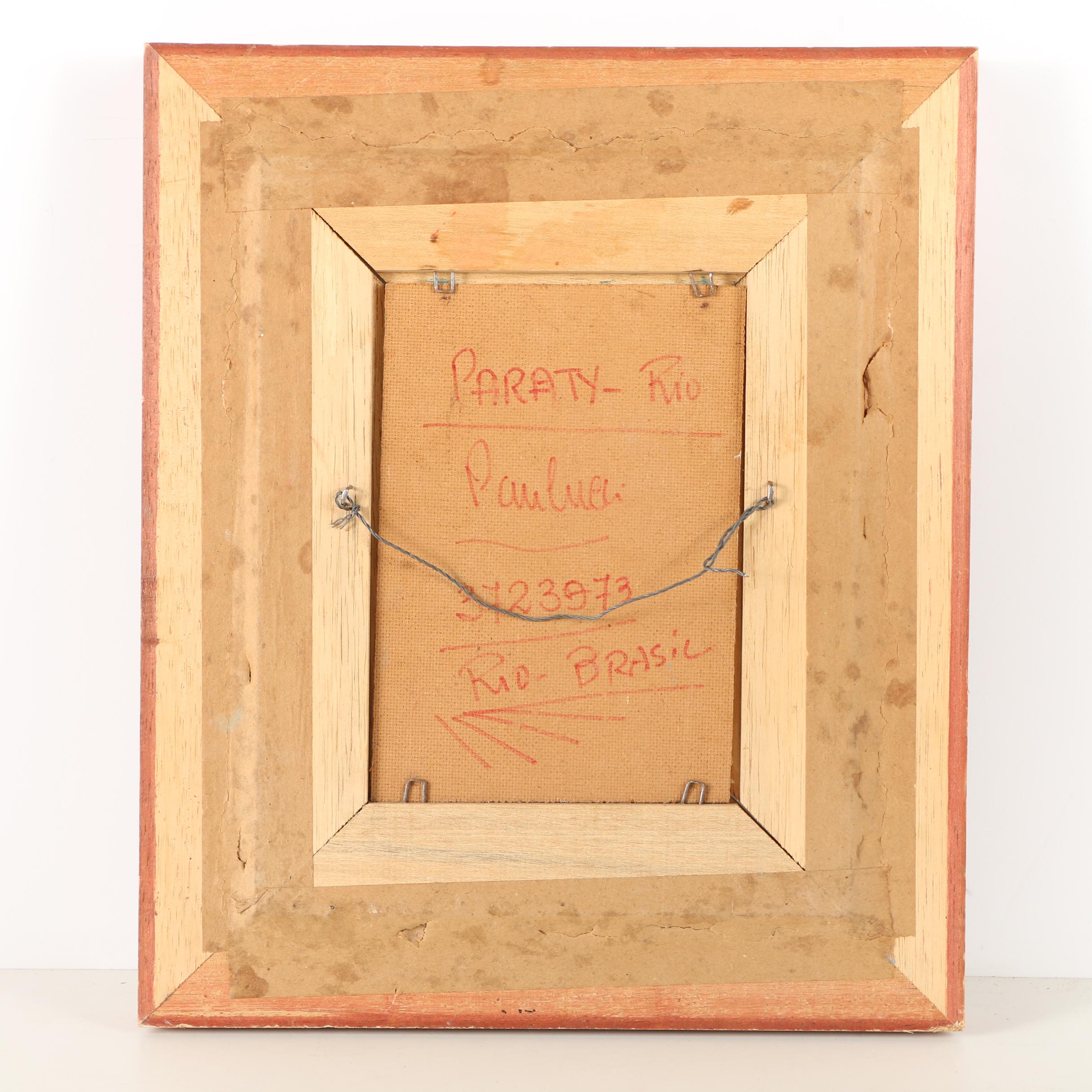 Paulucci Oil Painting on Masonite of Paraty, Brazil