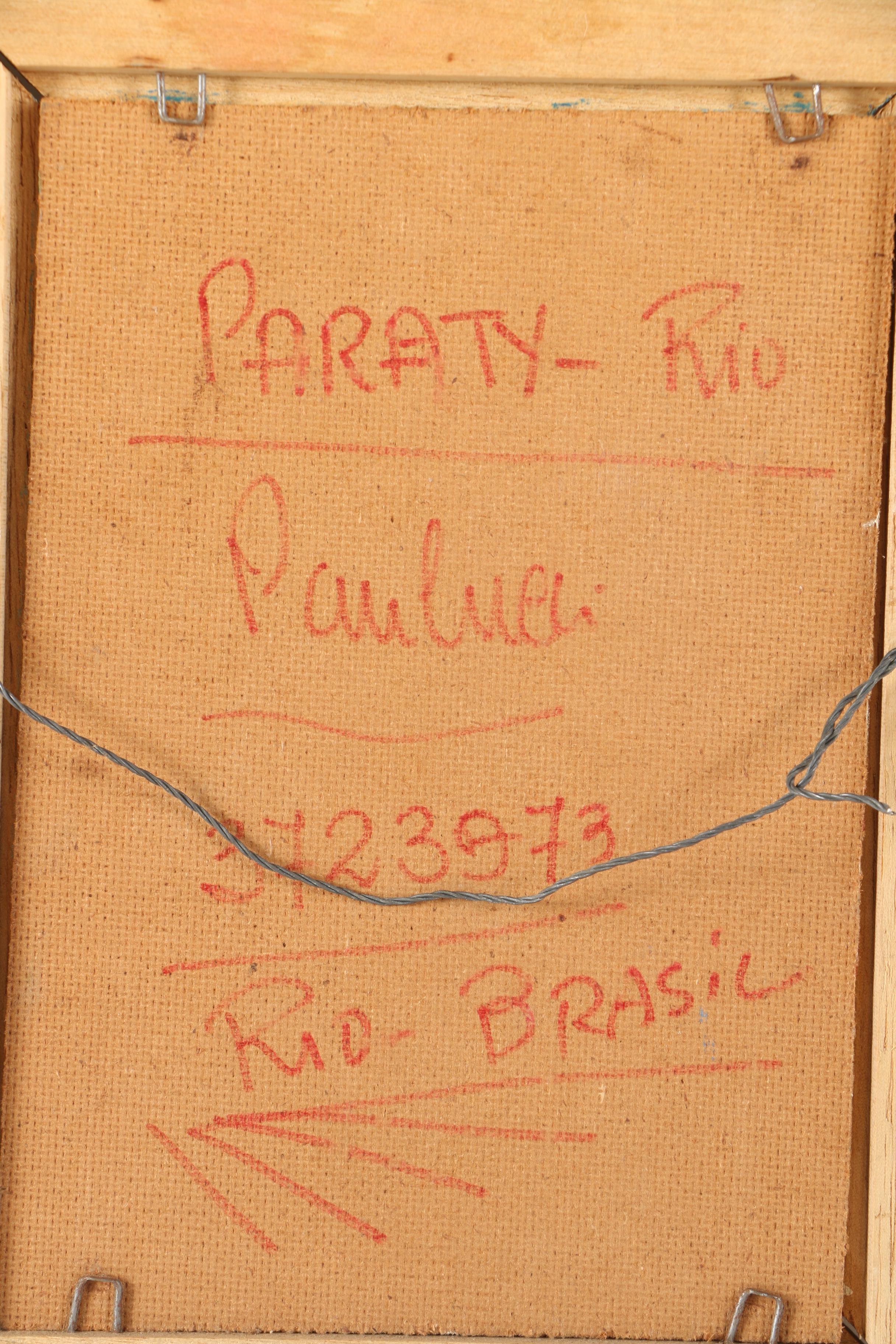 Paulucci Oil Painting on Masonite of Paraty, Brazil