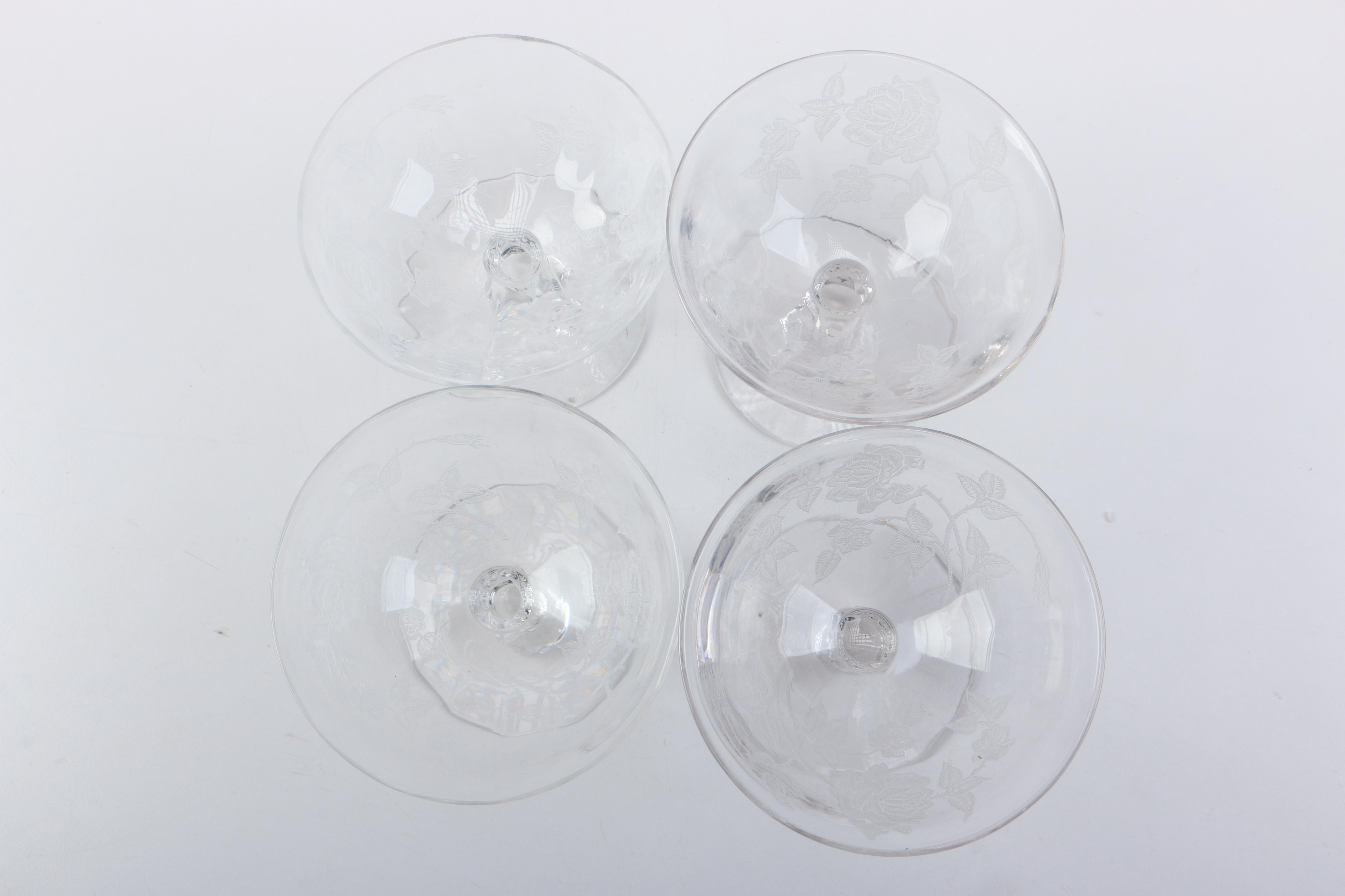 Assortment of Crystal Cocktail Glasses