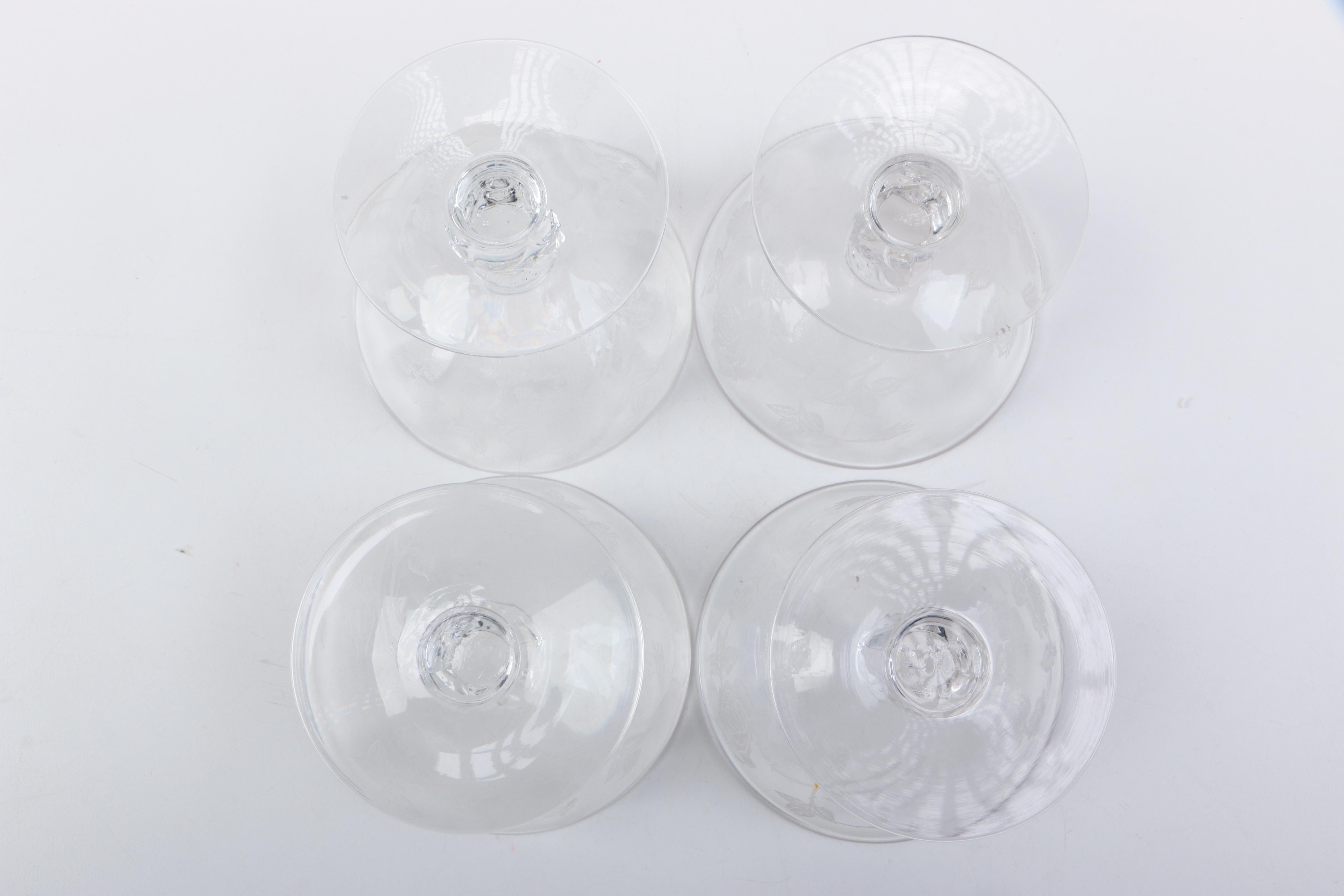 Assortment of Crystal Cocktail Glasses