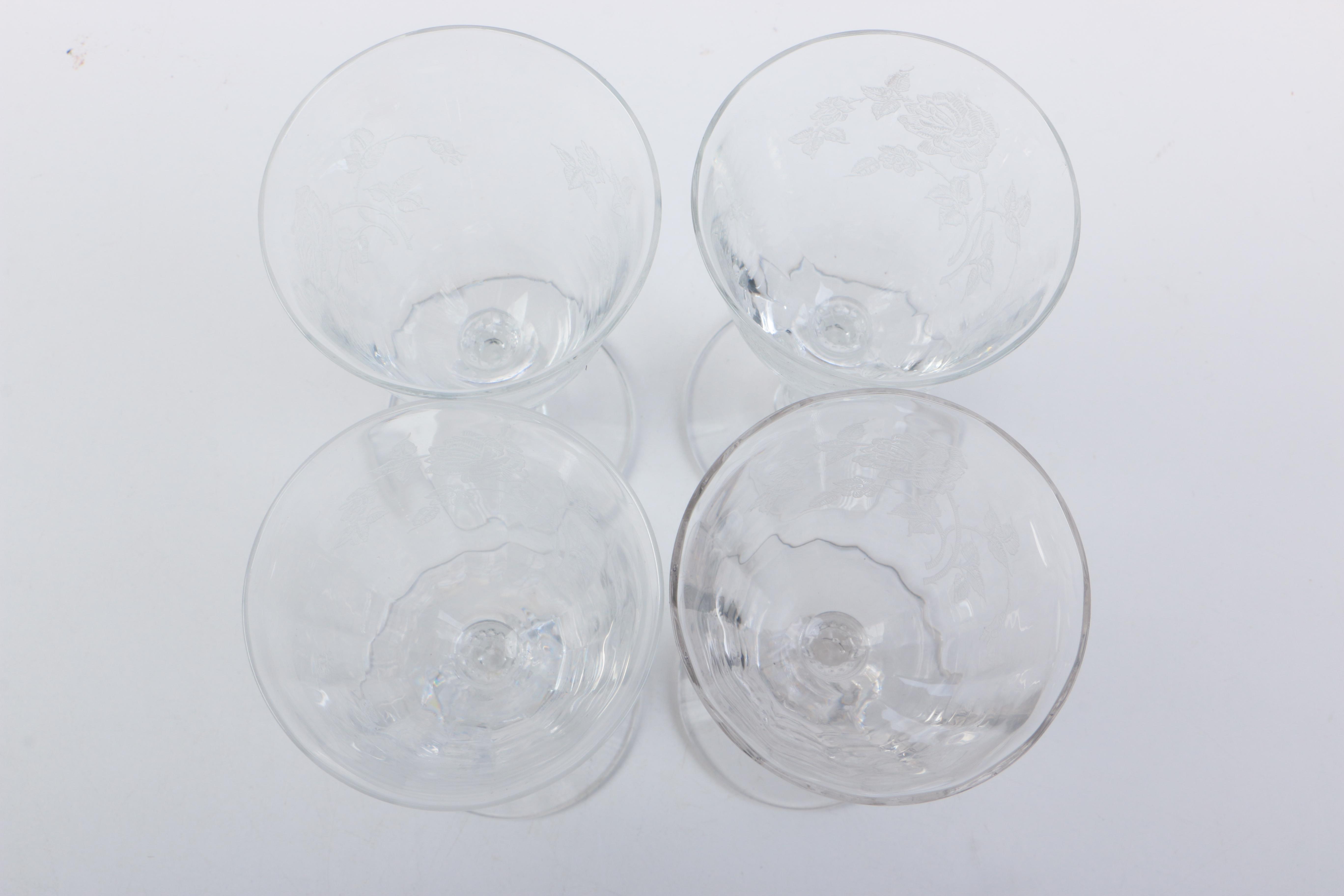Assortment of Crystal Cocktail Glasses