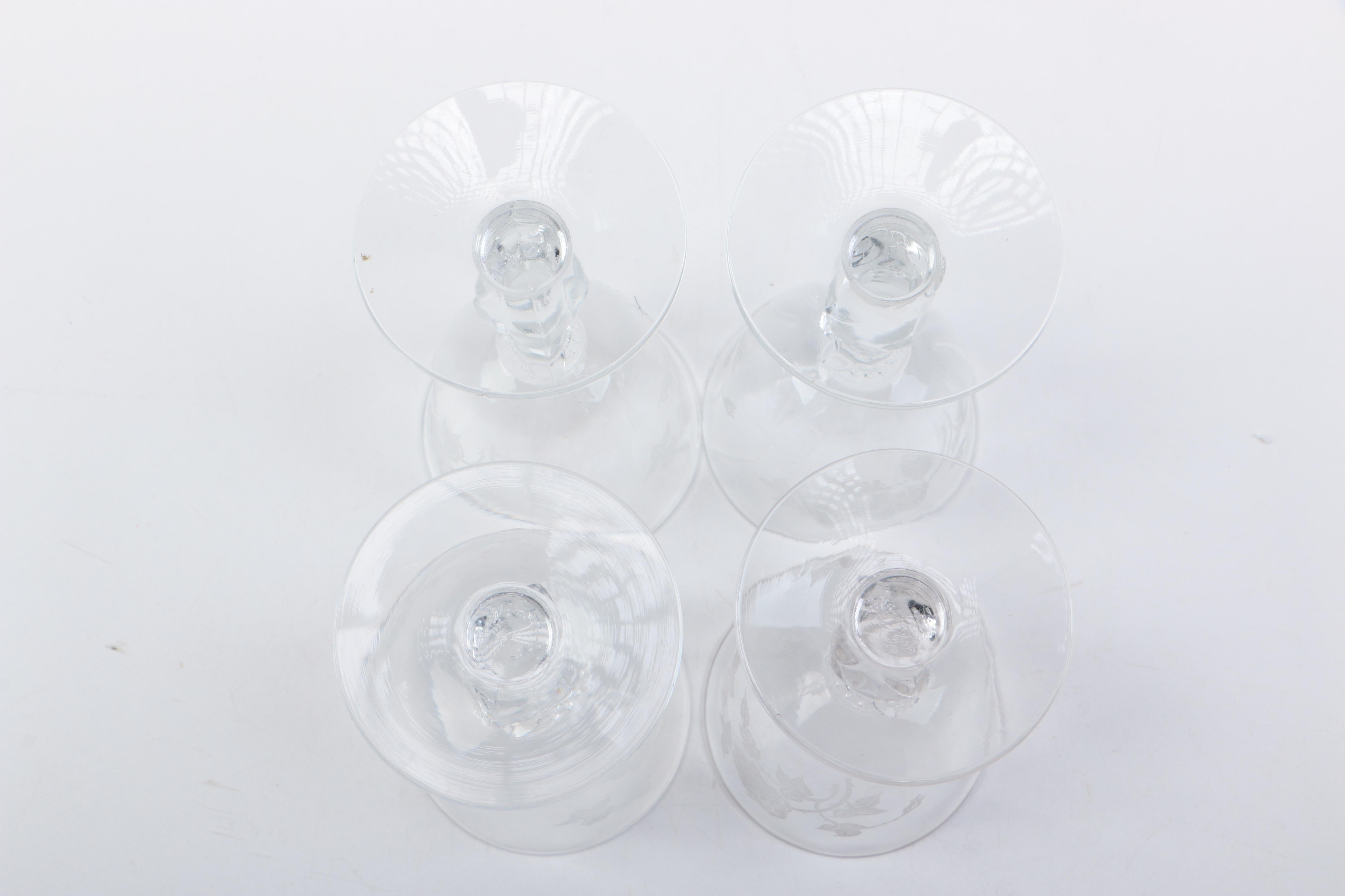 Assortment of Crystal Cocktail Glasses