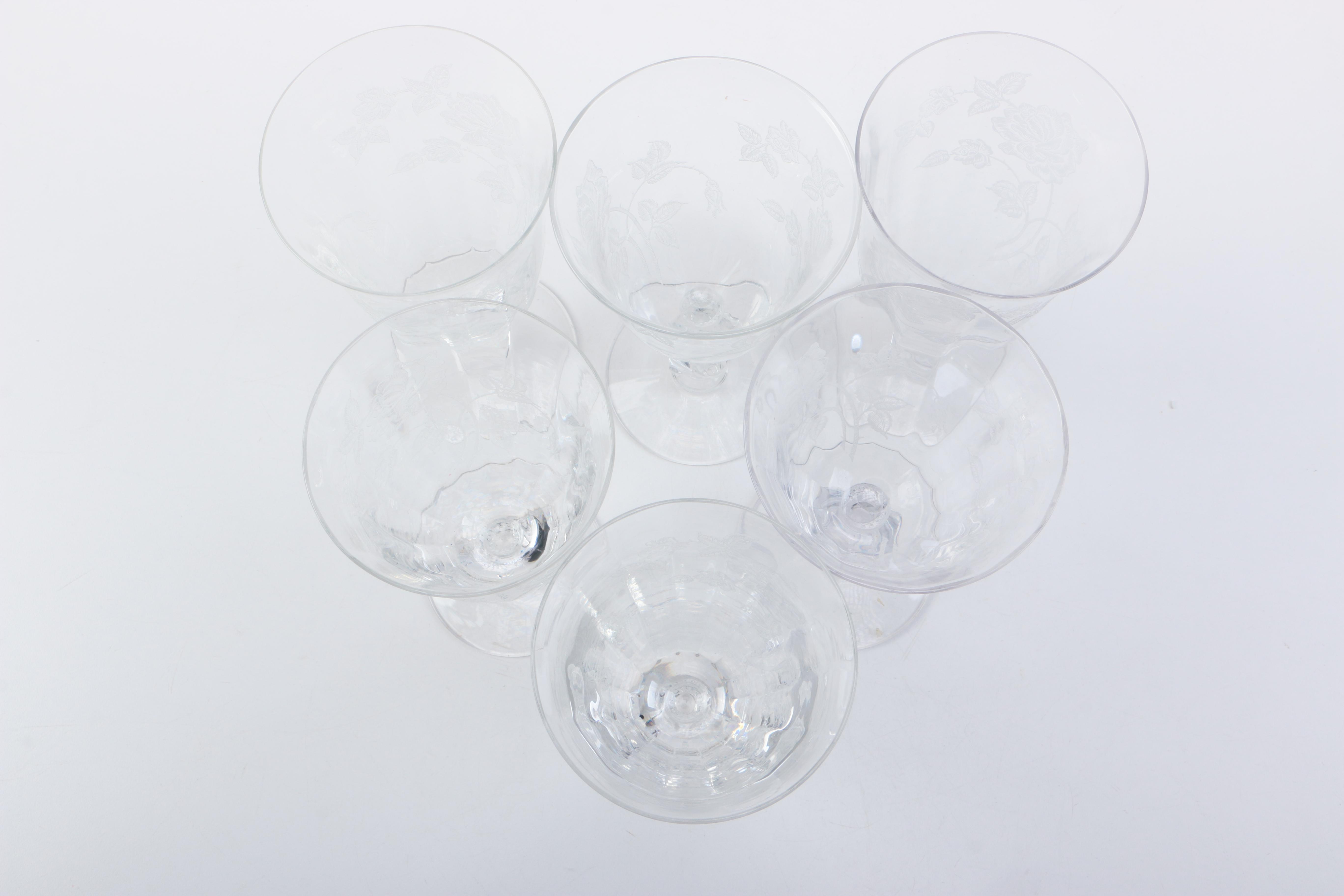 Assortment of Crystal Cocktail Glasses