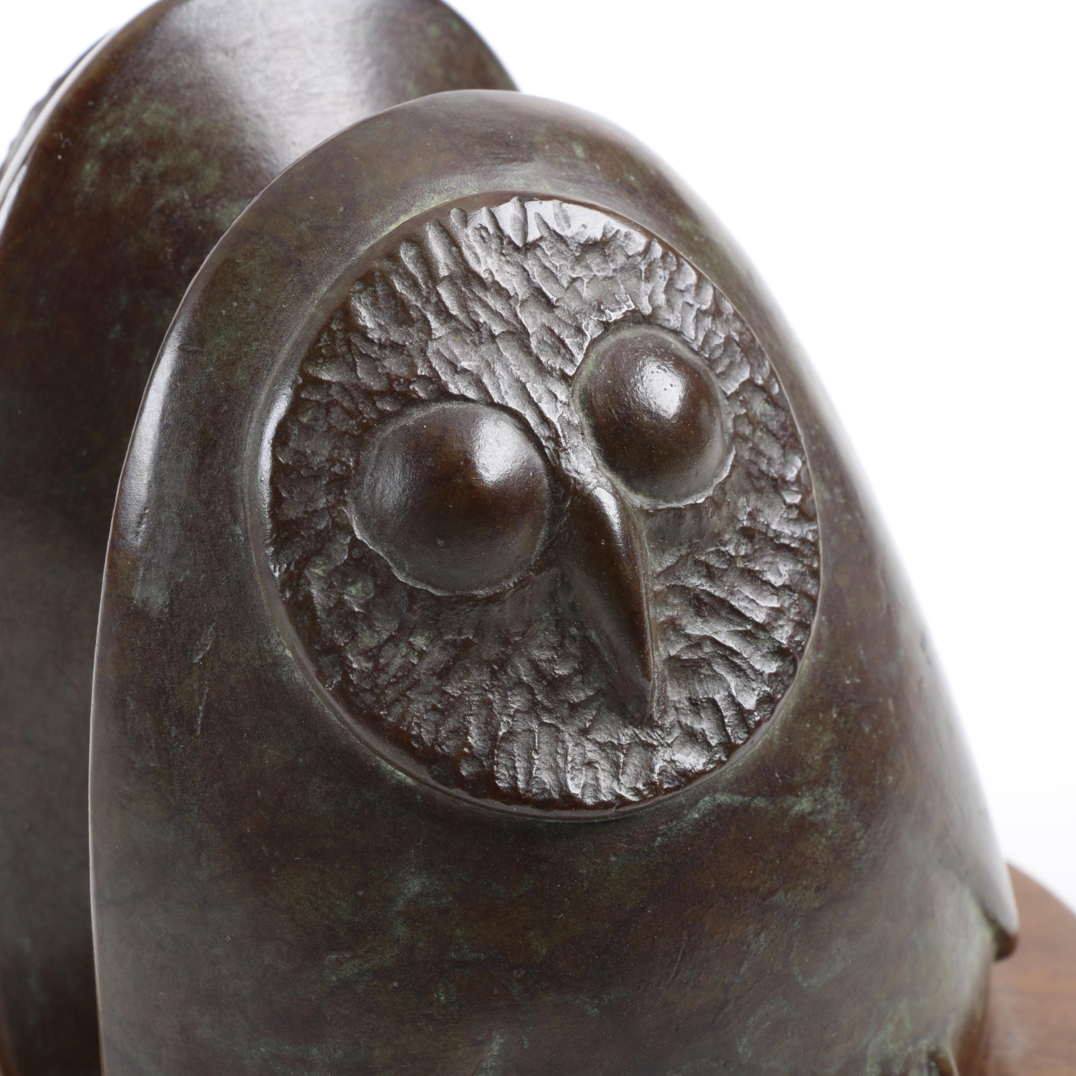 Copper Owl Figurine