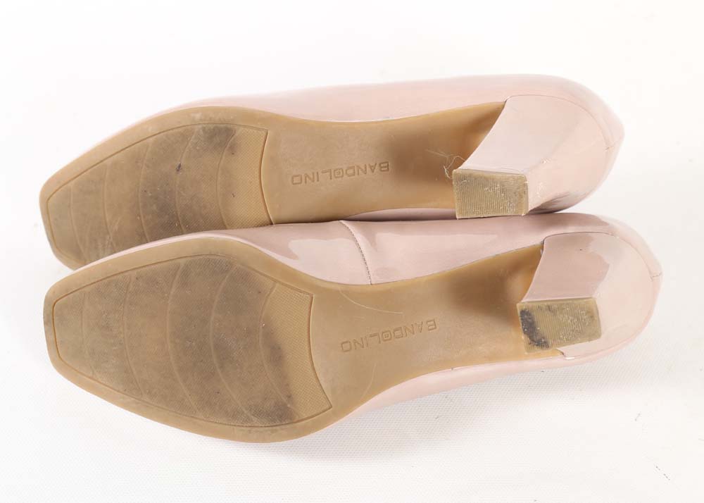 Four Pairs of Women's Leather Shoes including Vaneli and Etienne Aigner