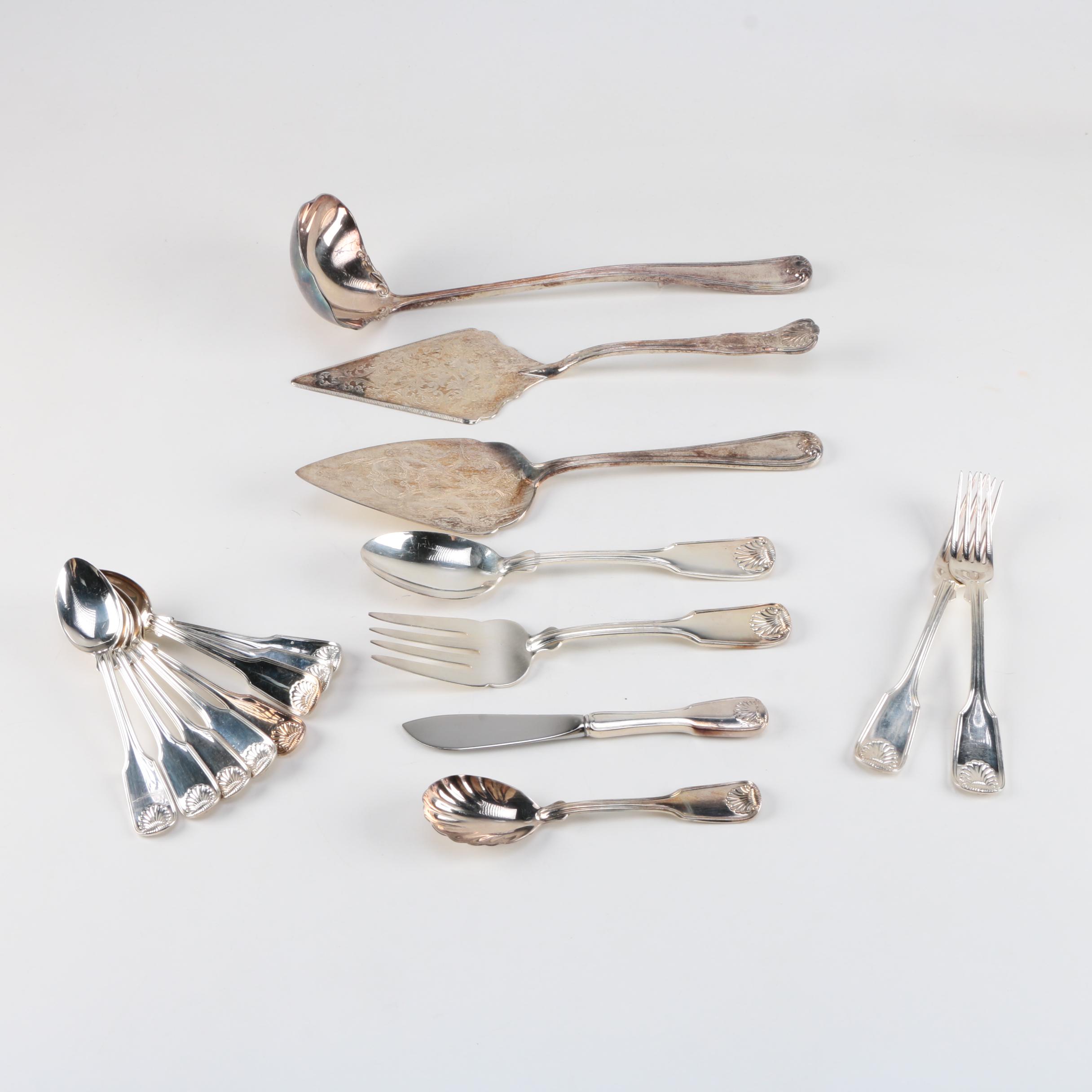 Sheffield Silver Co. Silver Plate Pie Server with Additional Silver Plate