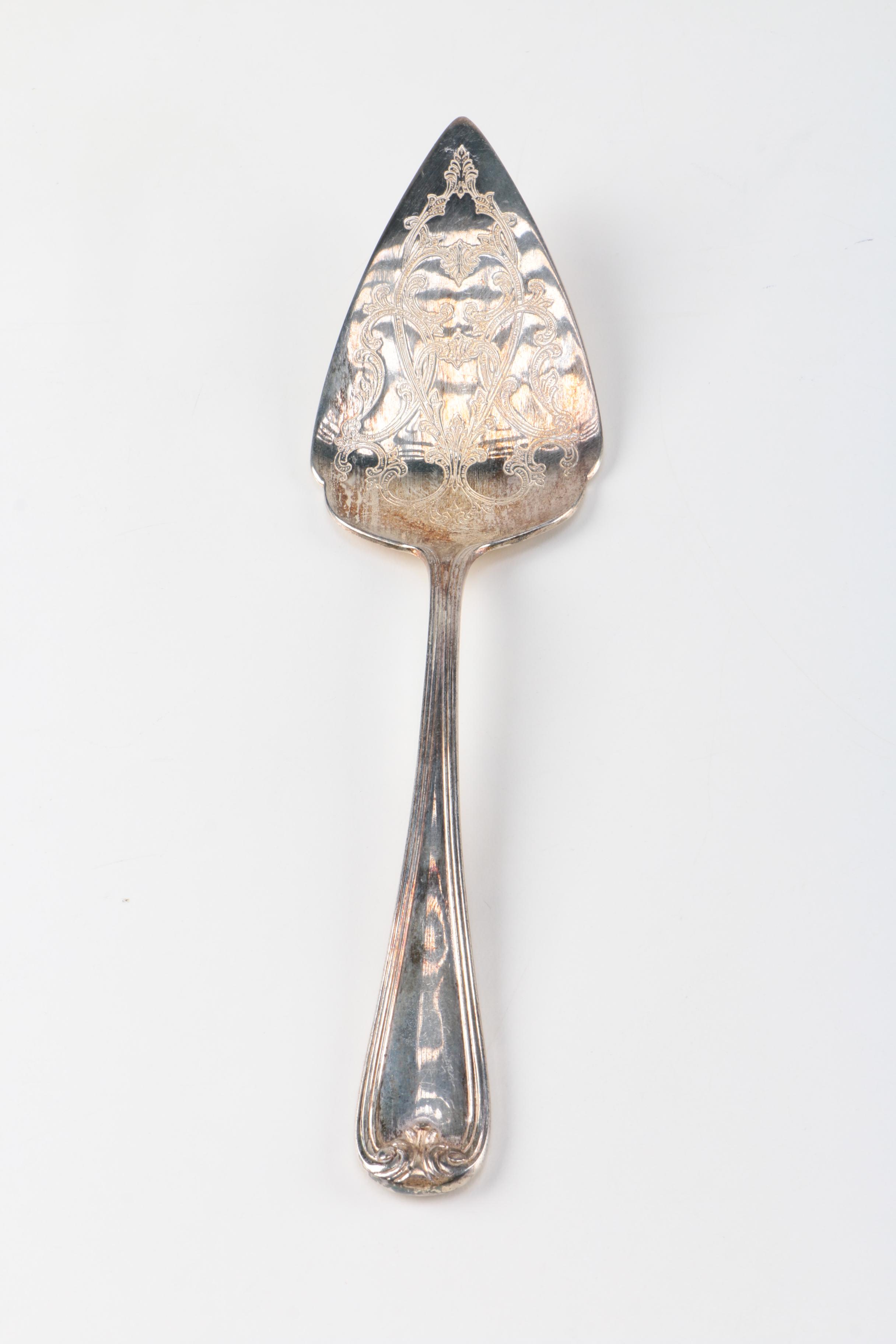 Sheffield Silver Co. Silver Plate Pie Server with Additional Silver Plate