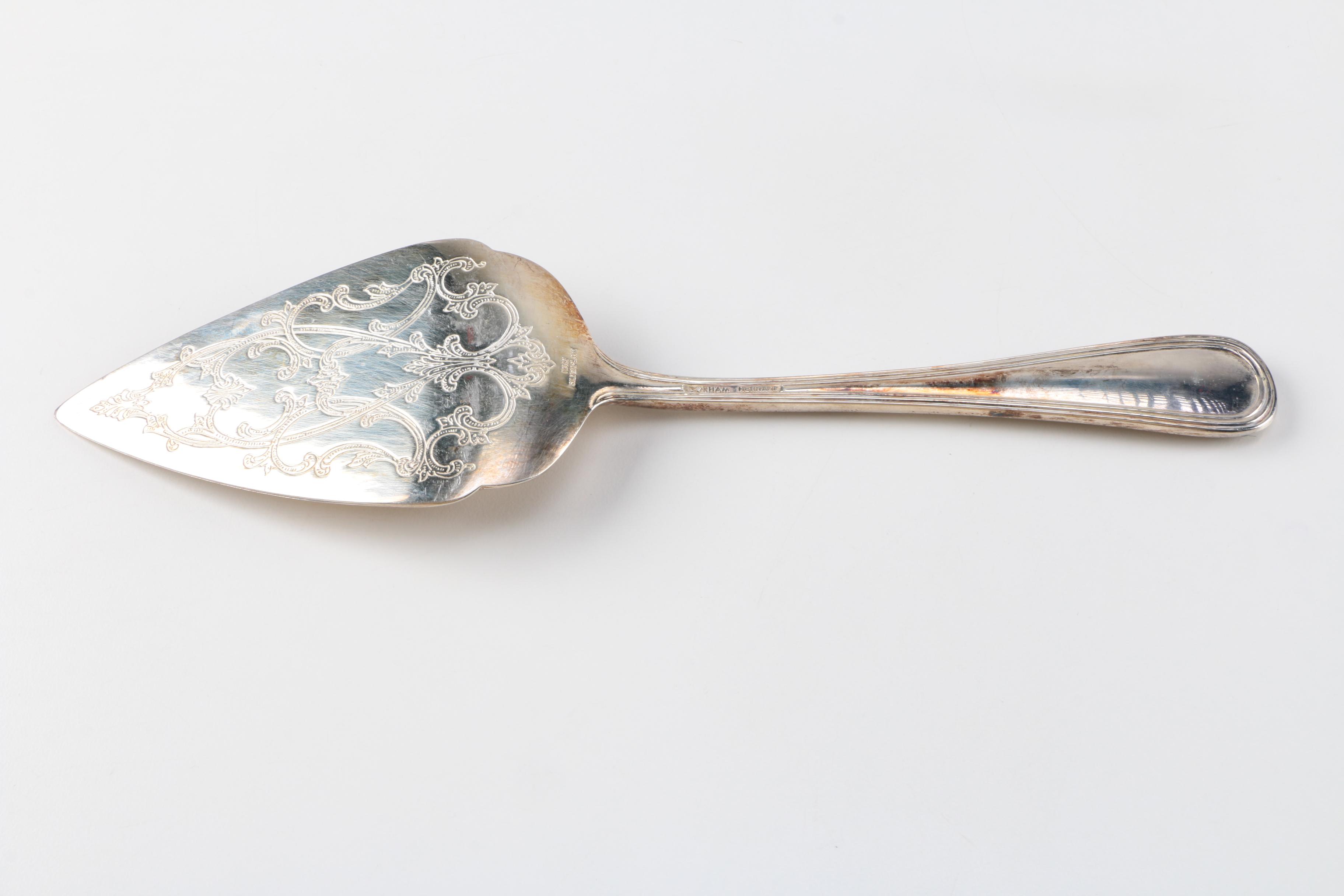 Sheffield Silver Co. Silver Plate Pie Server with Additional Silver Plate