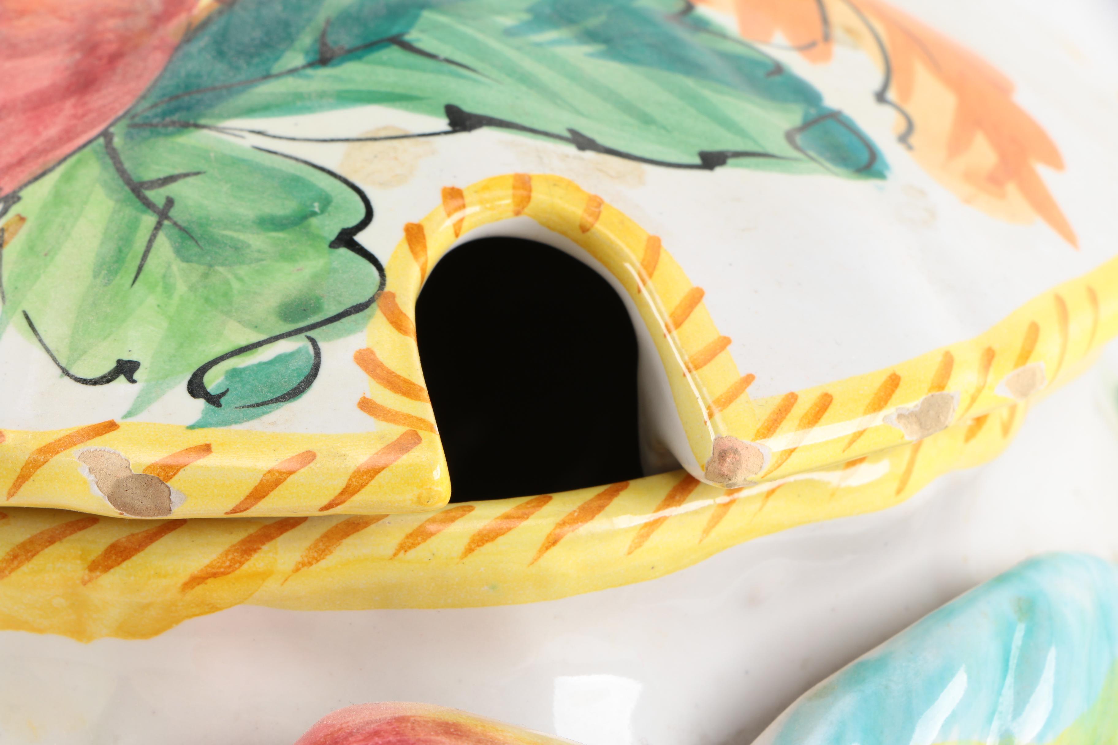 Hand-Painted Italian Ceramic Soup Tureen