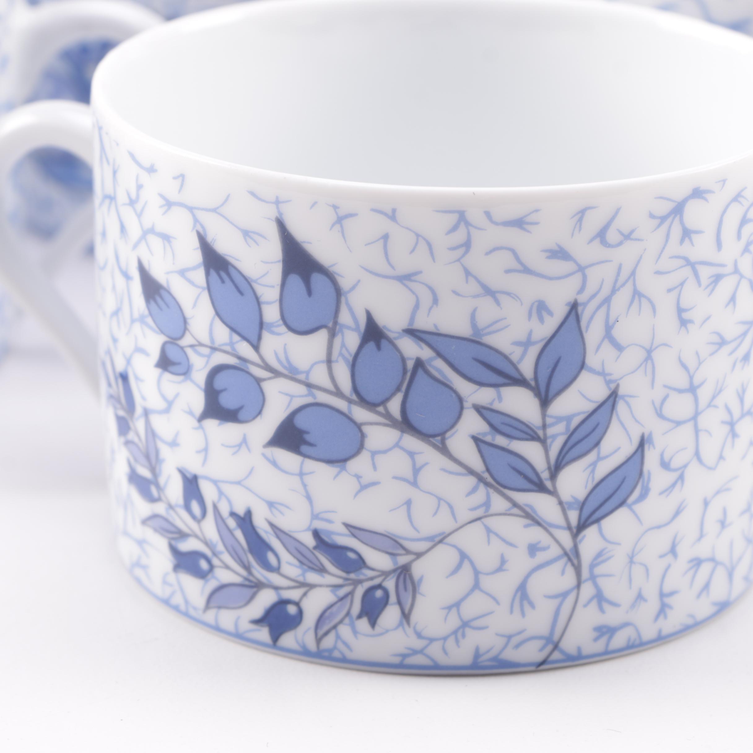 Collection of Floral Themed Ceramic Tableware Including Philippe Deschoulieres