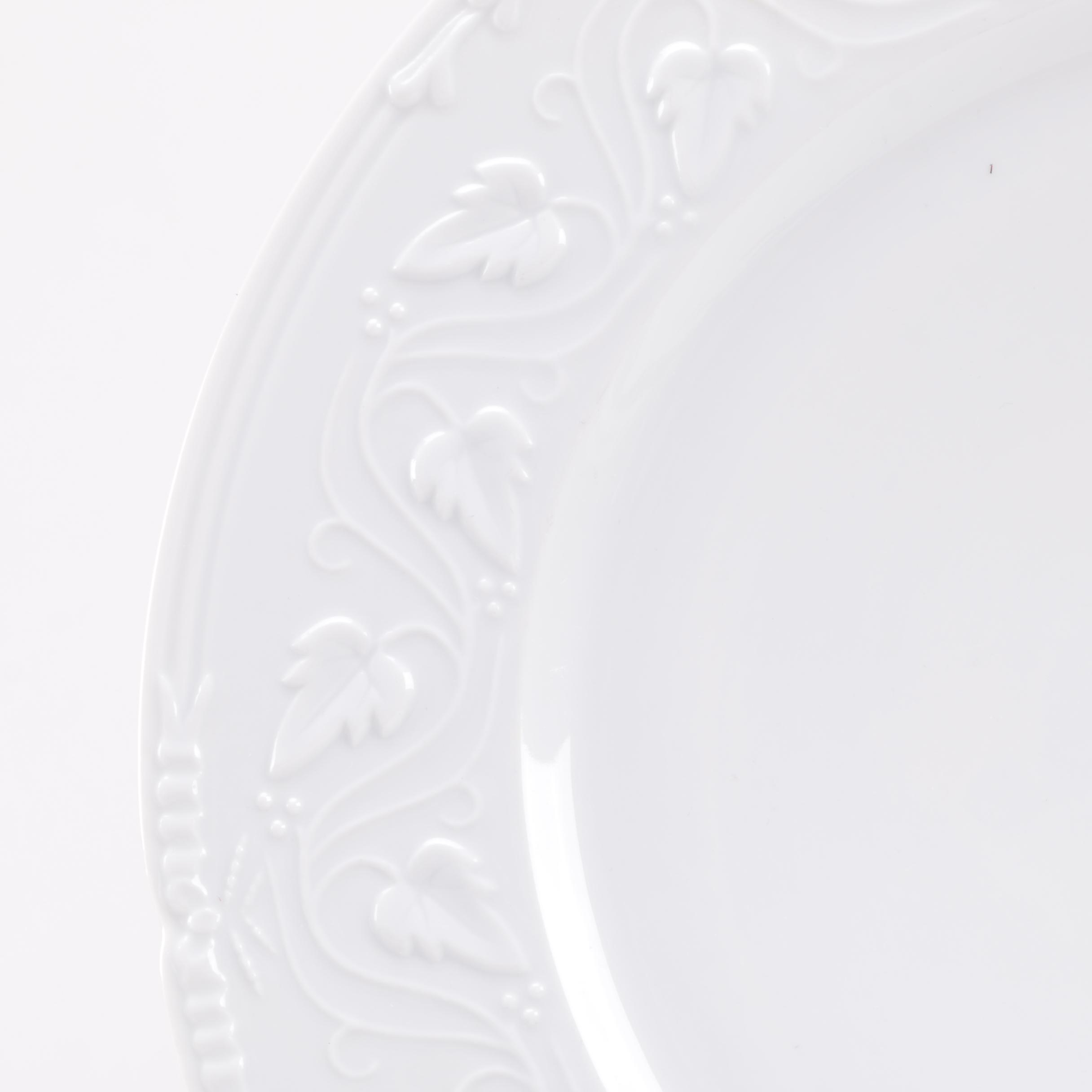 Collection of Floral Themed Ceramic Tableware Including Philippe Deschoulieres
