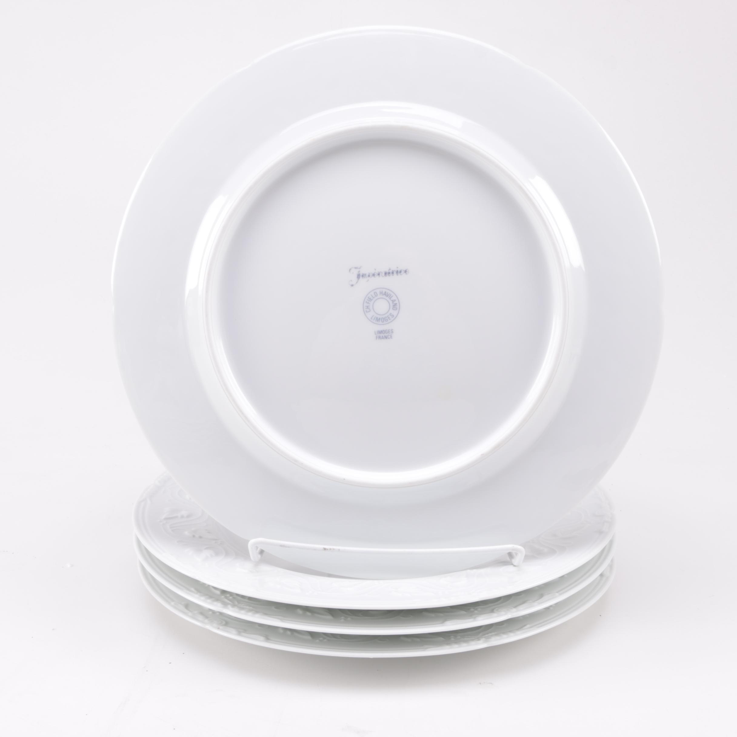 Collection of Floral Themed Ceramic Tableware Including Philippe Deschoulieres