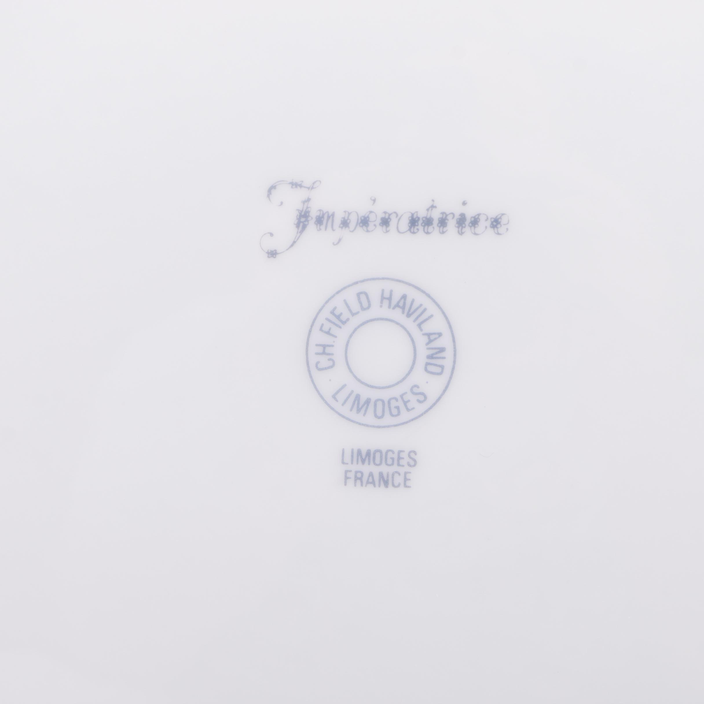 Collection of Floral Themed Ceramic Tableware Including Philippe Deschoulieres