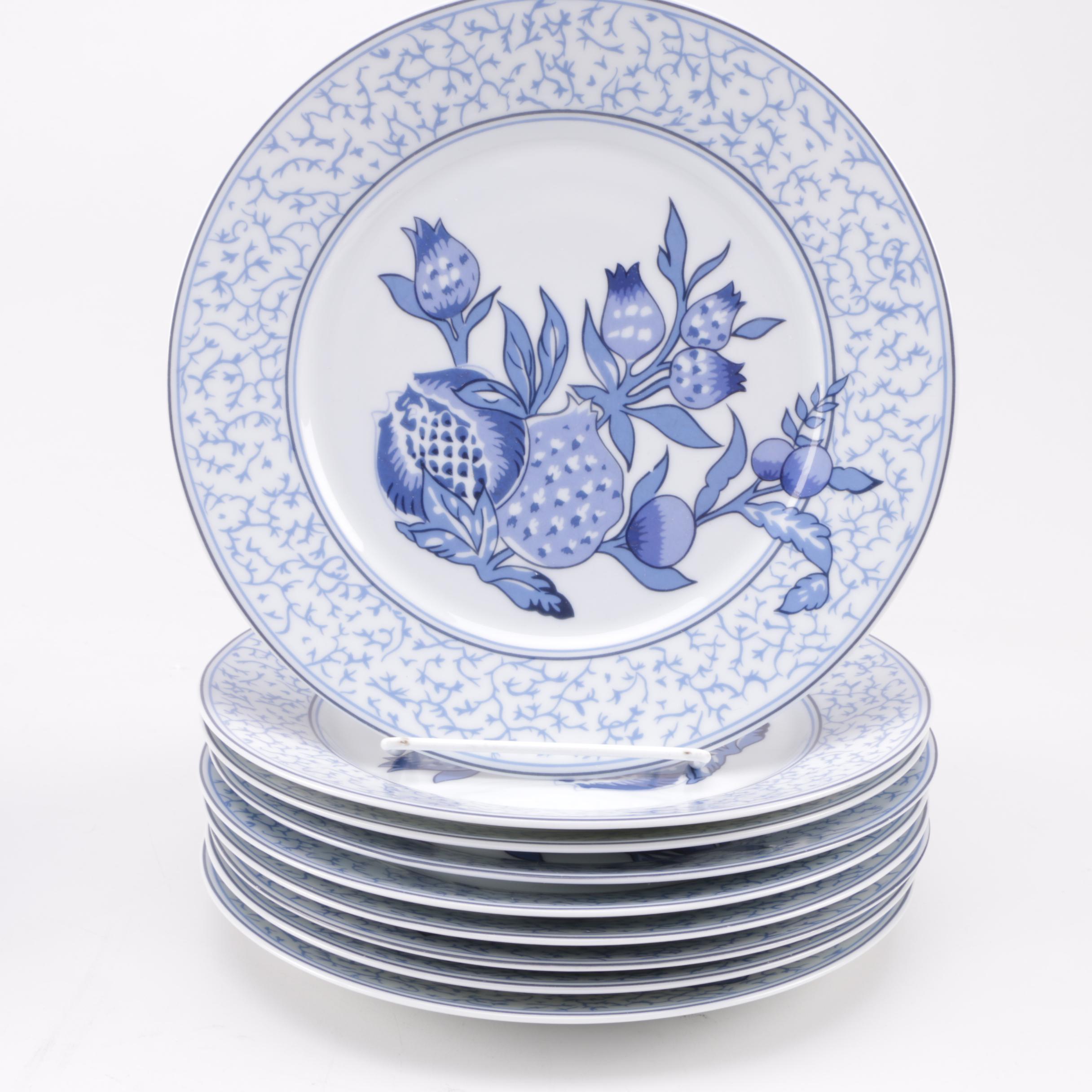 Collection of Floral Themed Ceramic Tableware Including Philippe Deschoulieres