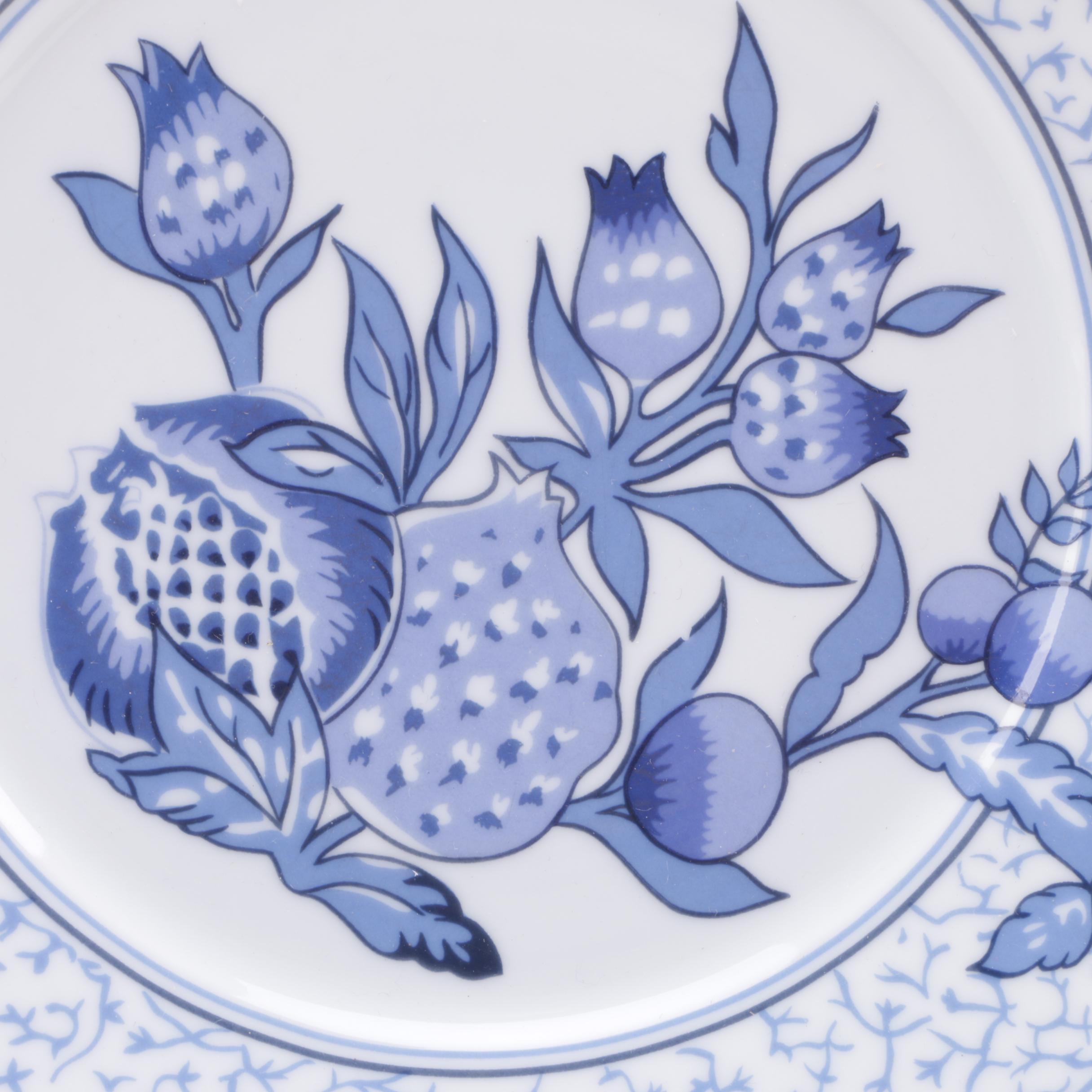 Collection of Floral Themed Ceramic Tableware Including Philippe Deschoulieres