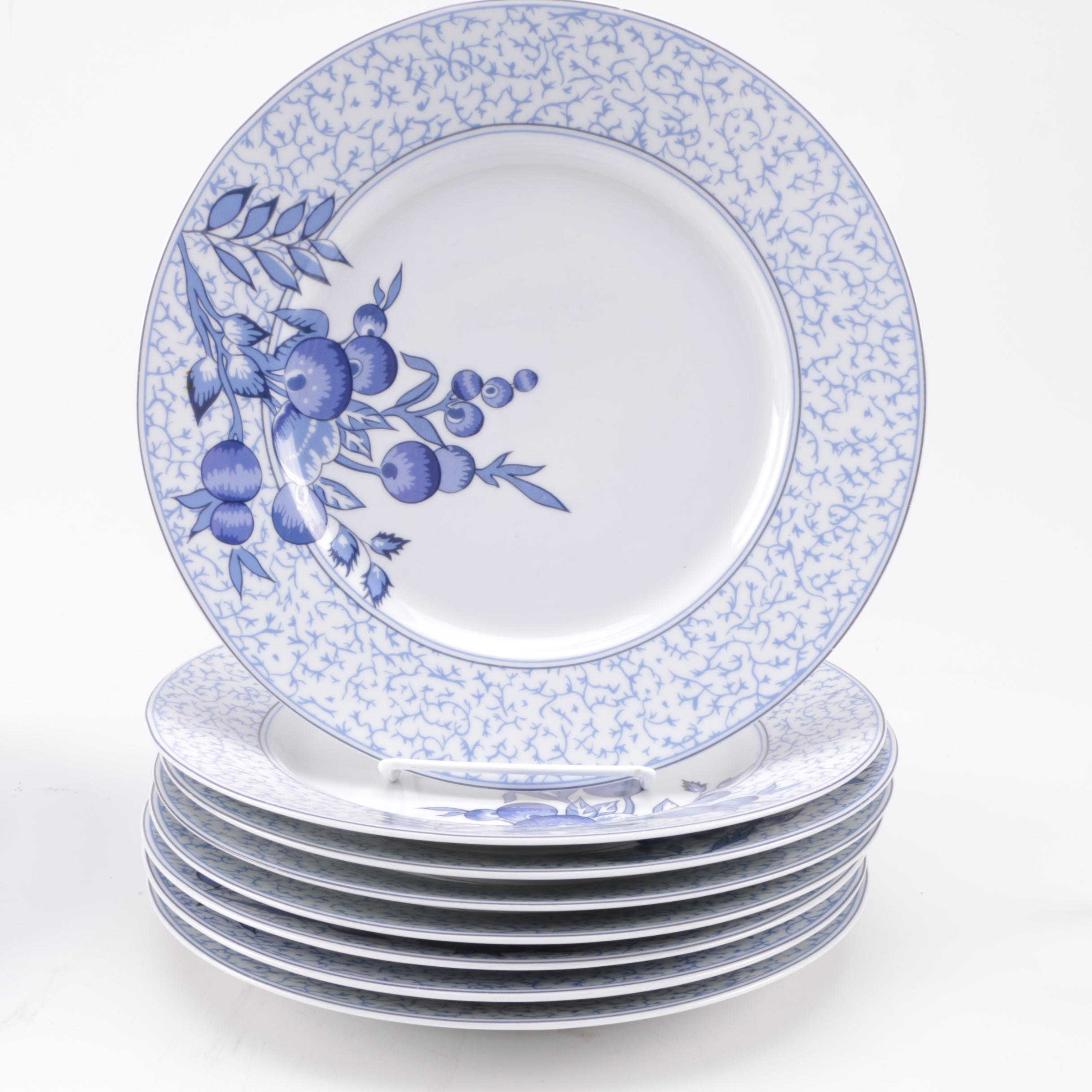 Collection of Floral Themed Ceramic Tableware Including Philippe Deschoulieres