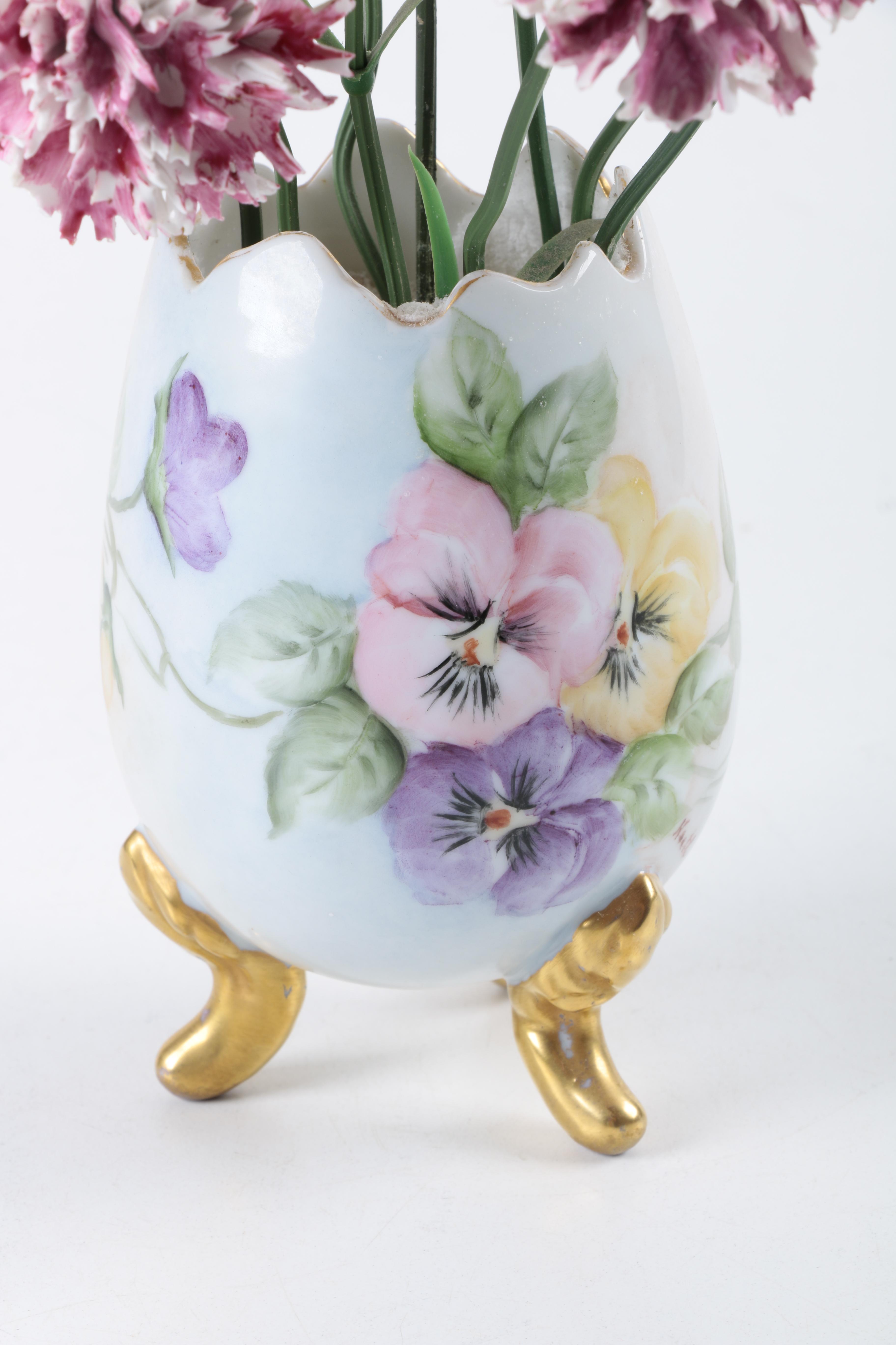 Porcelain Flowers and Vase