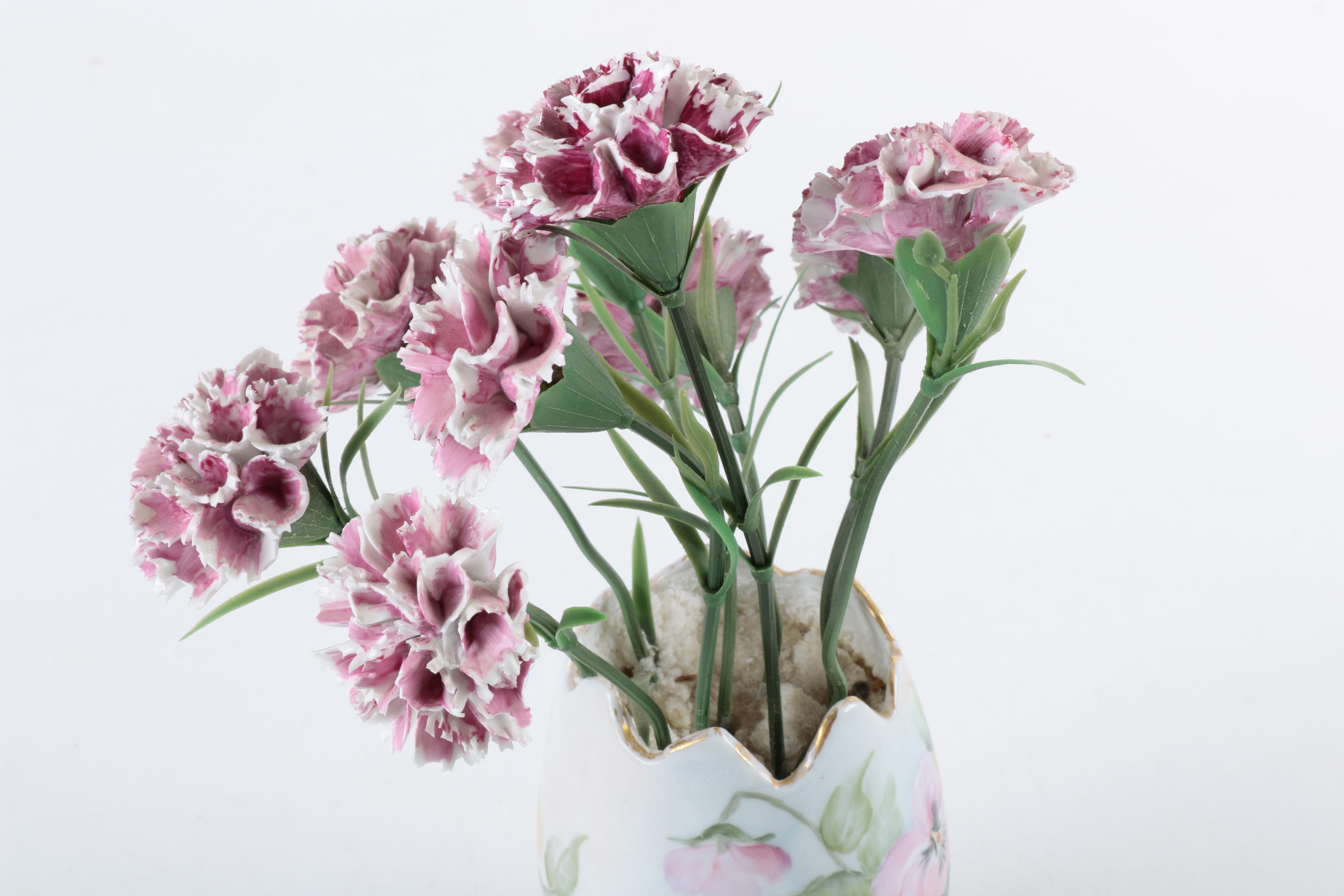 Porcelain Flowers and Vase