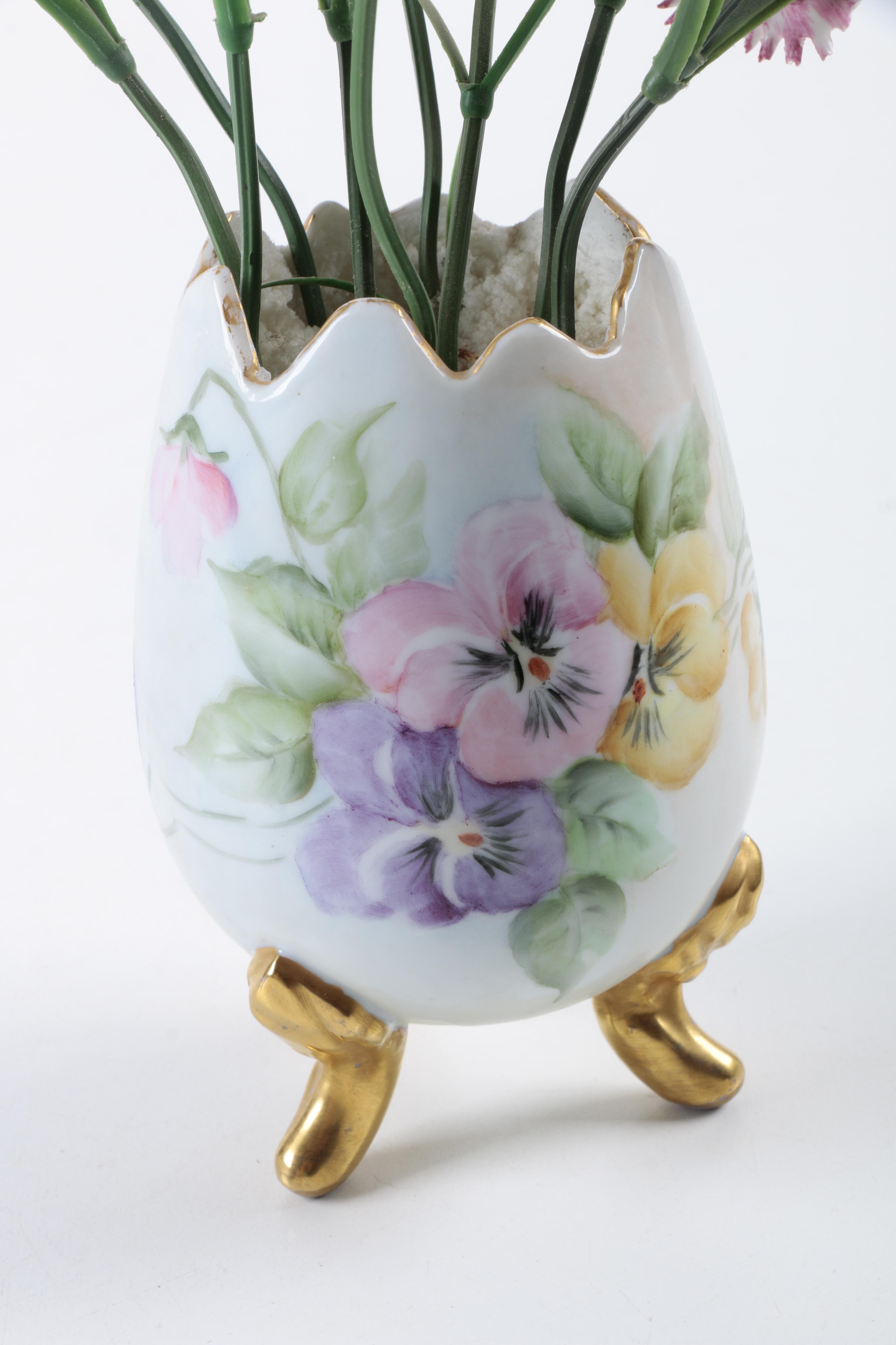 Porcelain Flowers and Vase