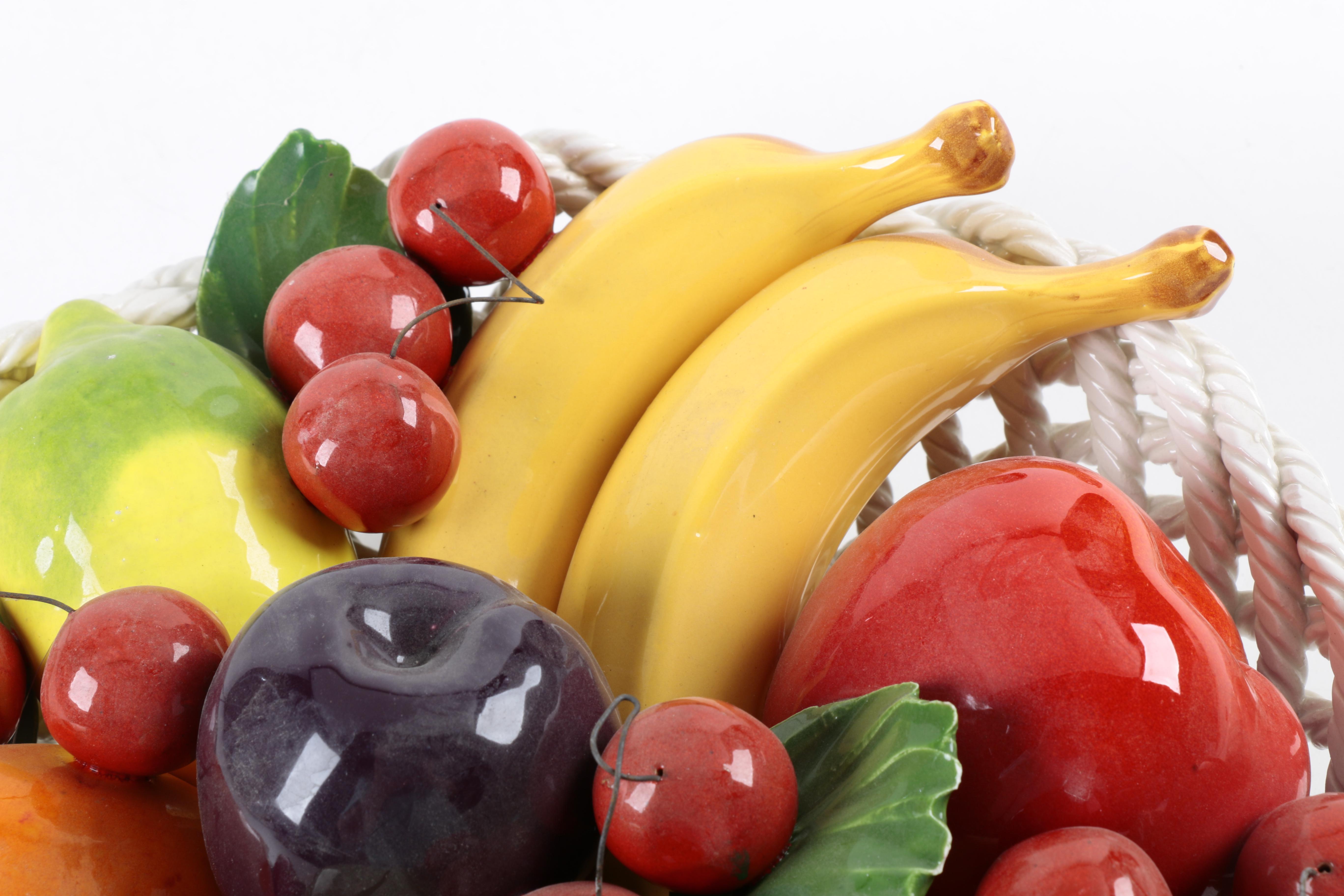 Italian Ceramic Fruit Basket