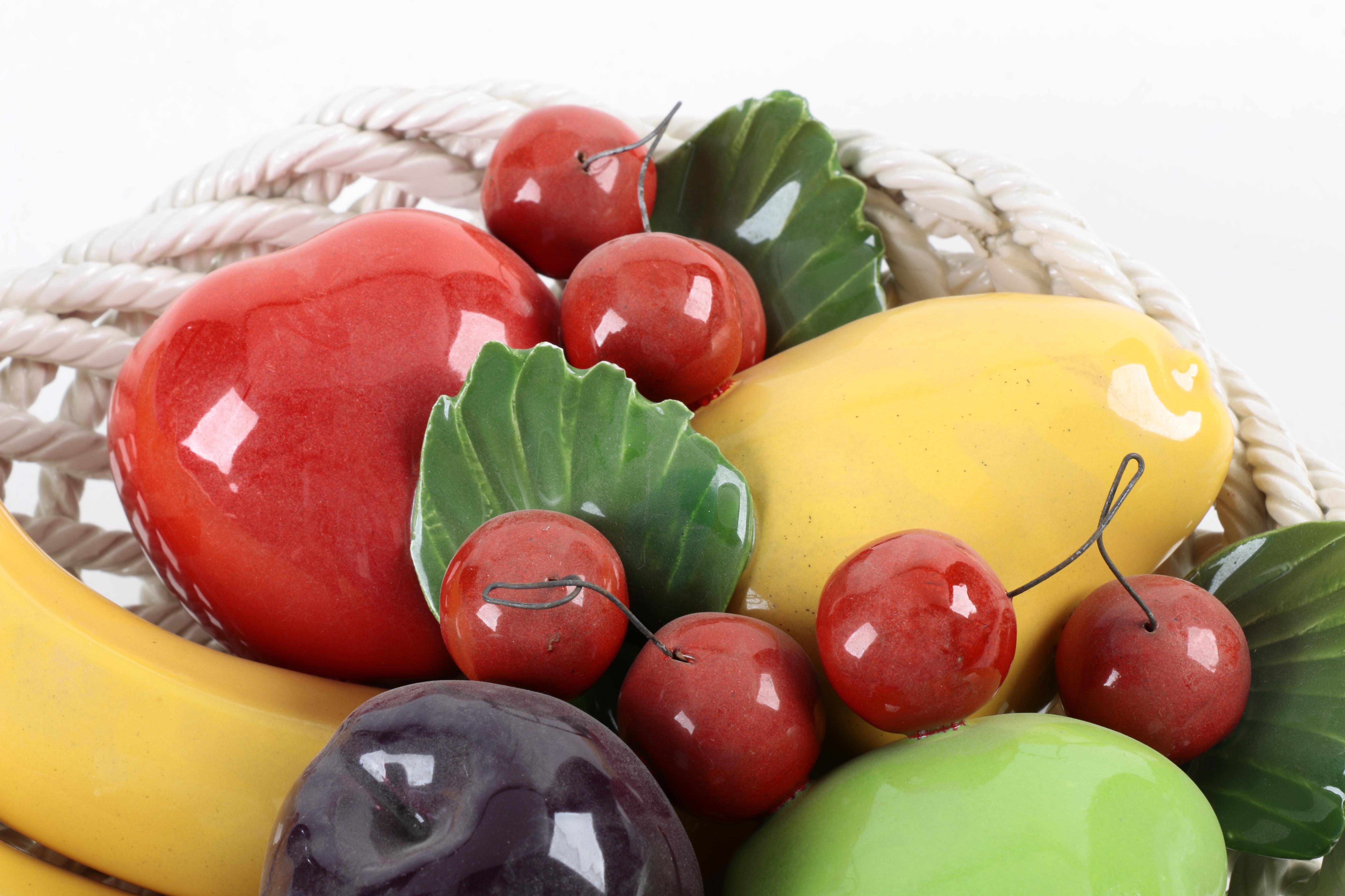 Italian Ceramic Fruit Basket