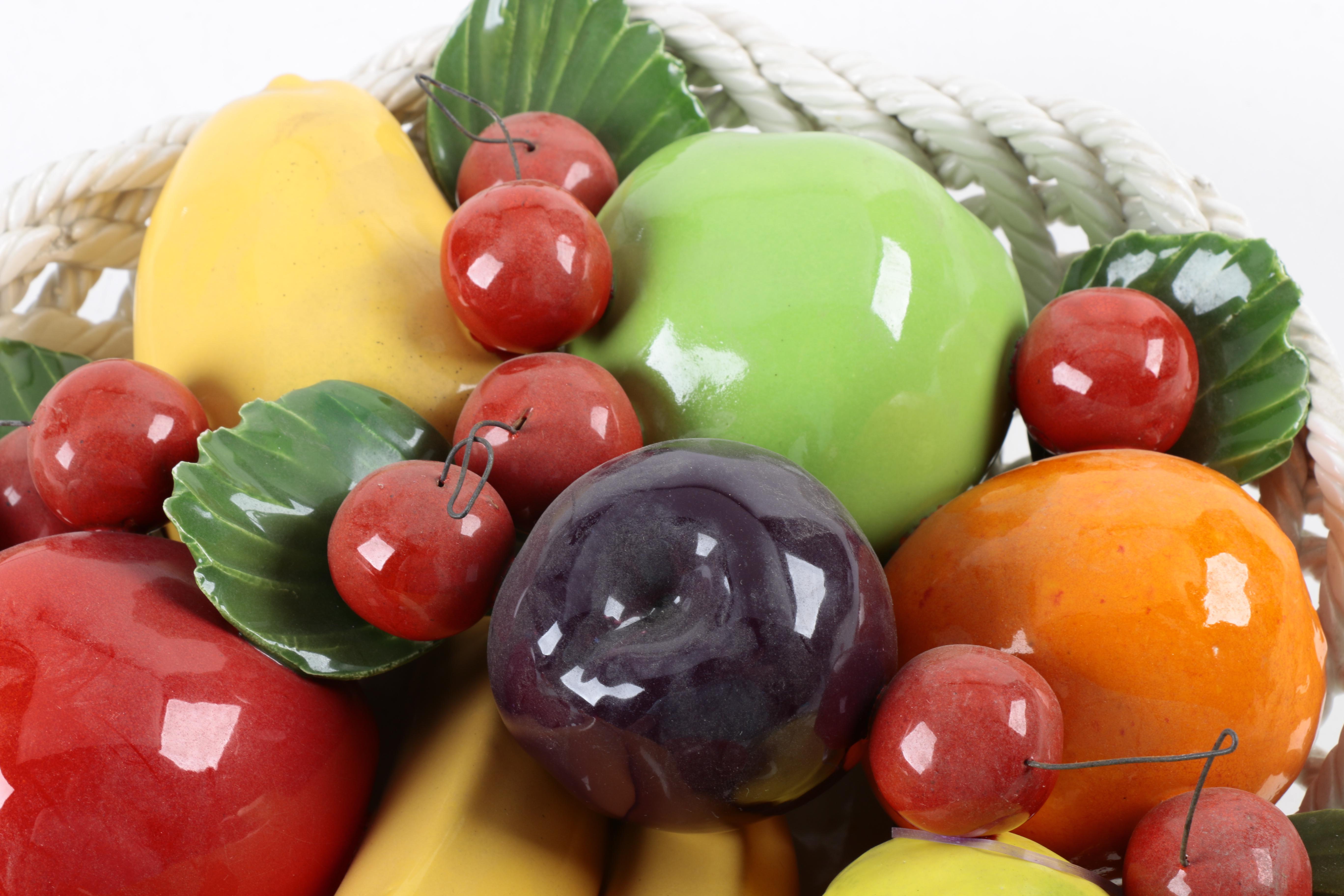 Italian Ceramic Fruit Basket
