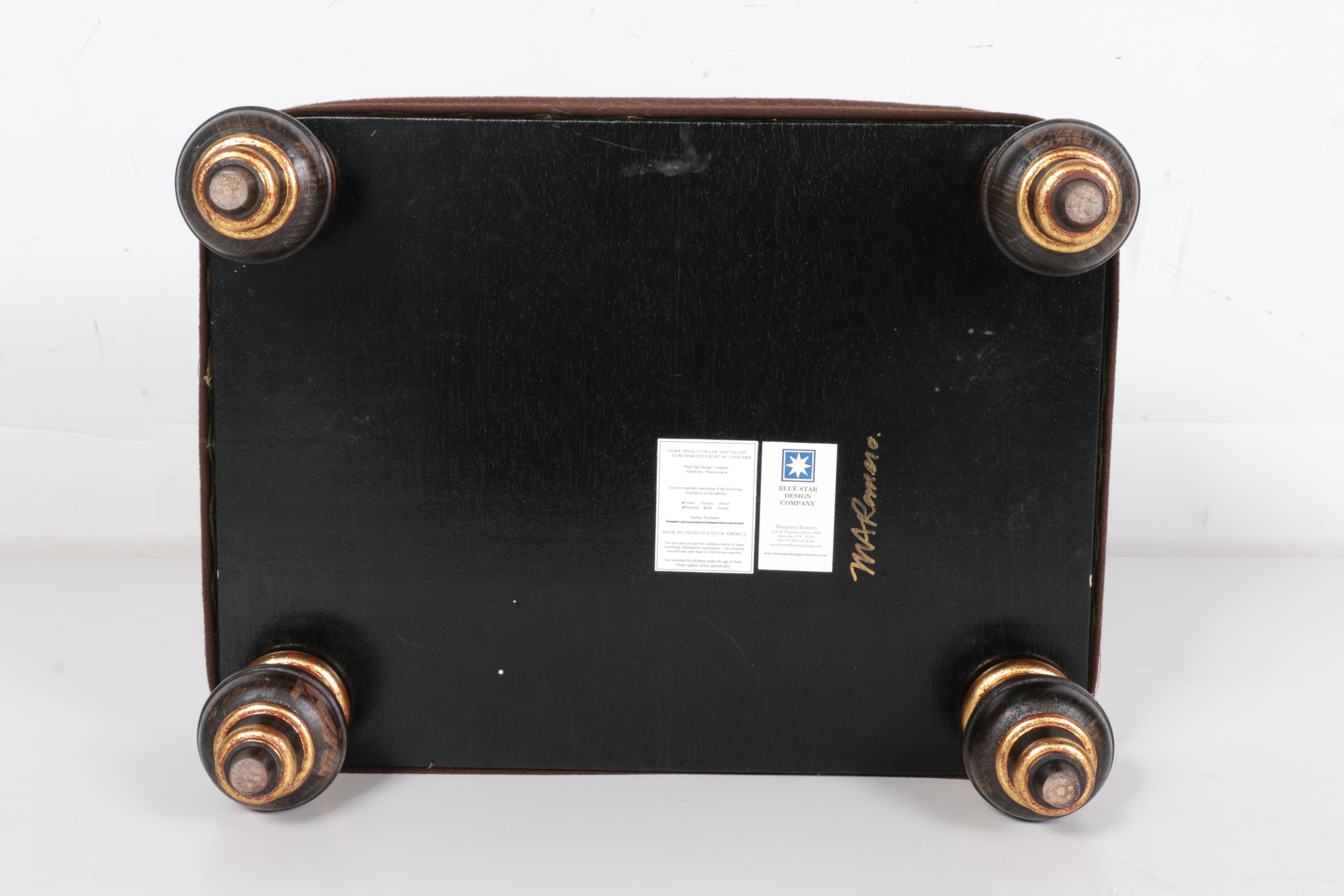 Upholstered Ottoman by Margaret Romero