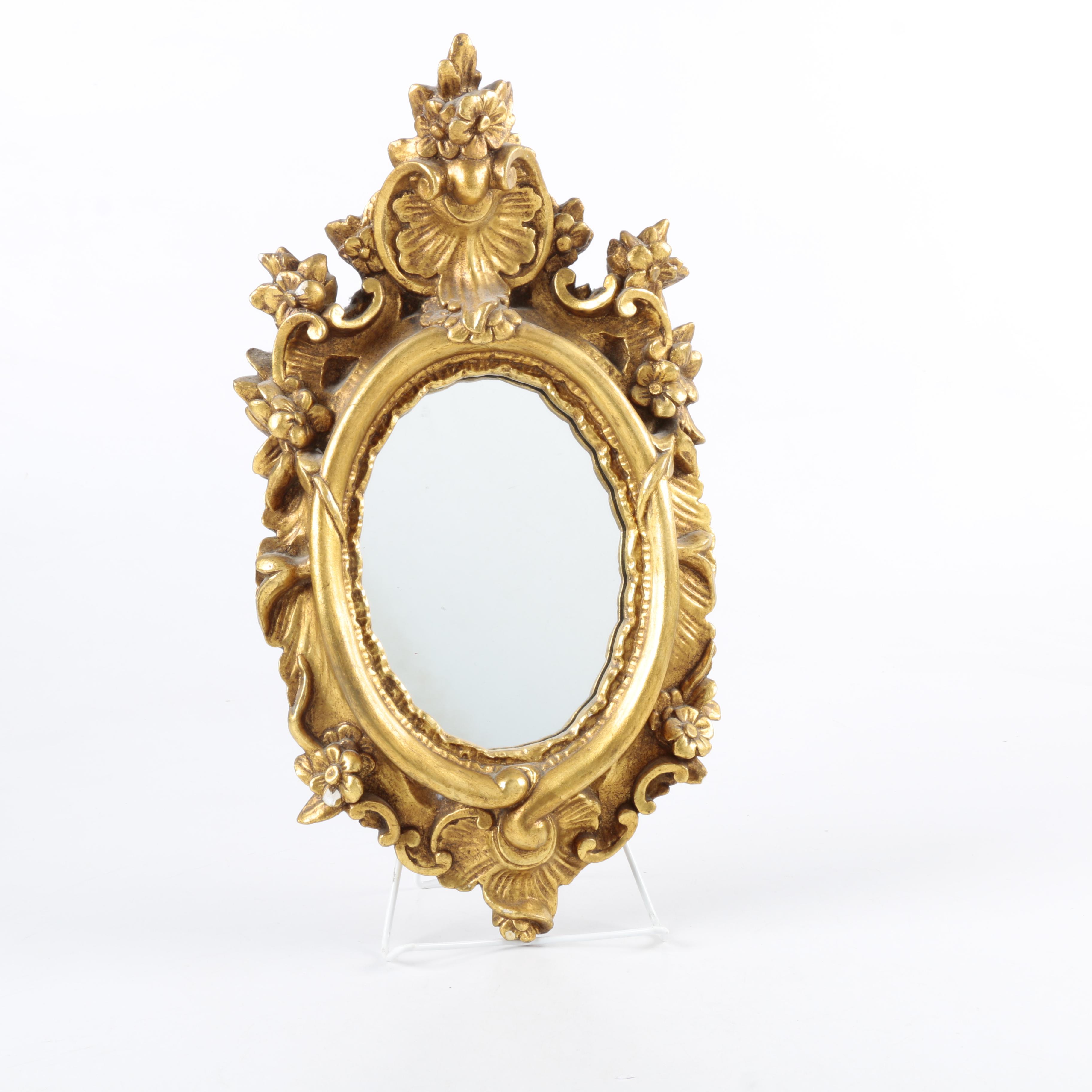 Ornate Gold Tone Wall Mirror