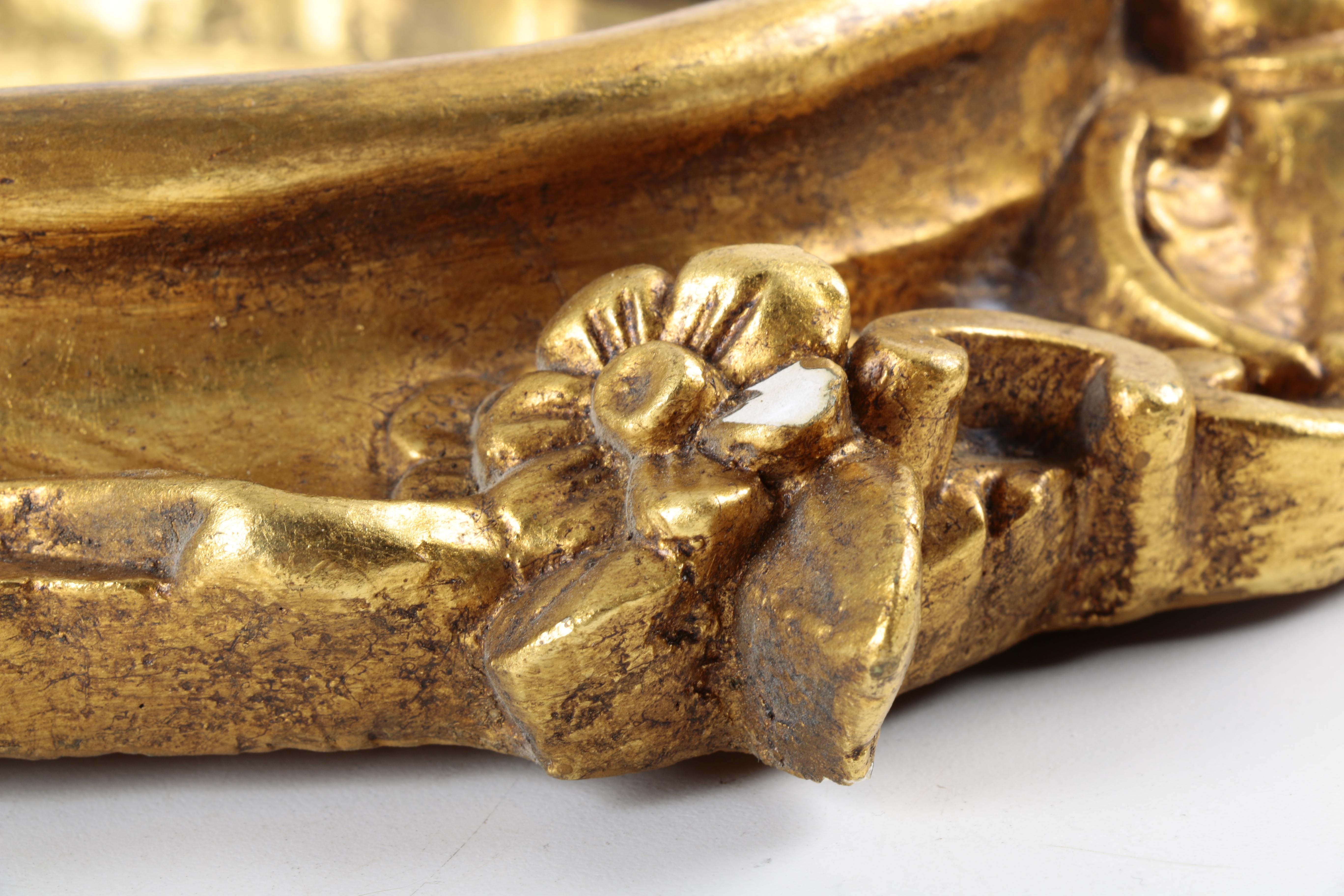 Ornate Gold Tone Wall Mirror