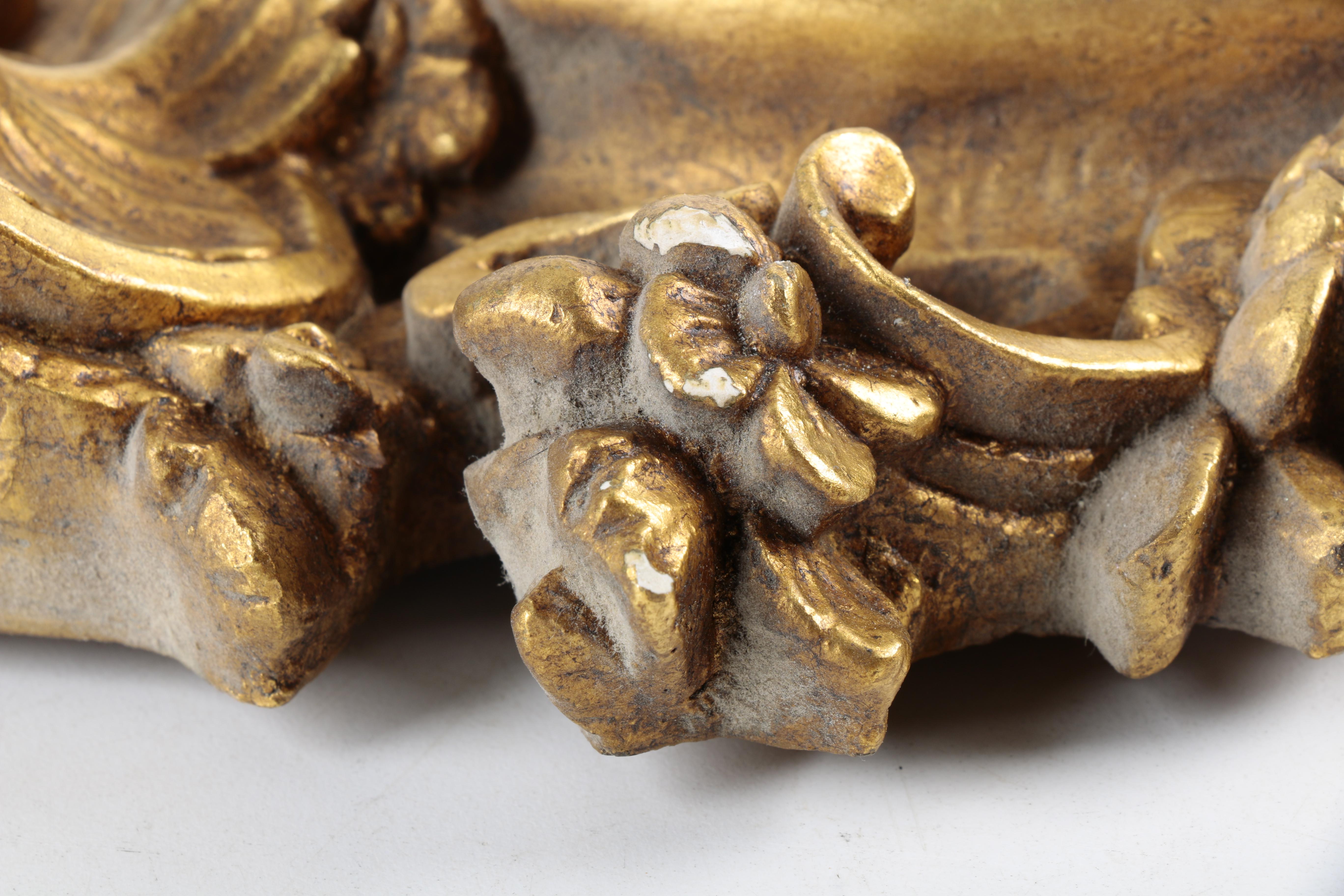 Ornate Gold Tone Wall Mirror