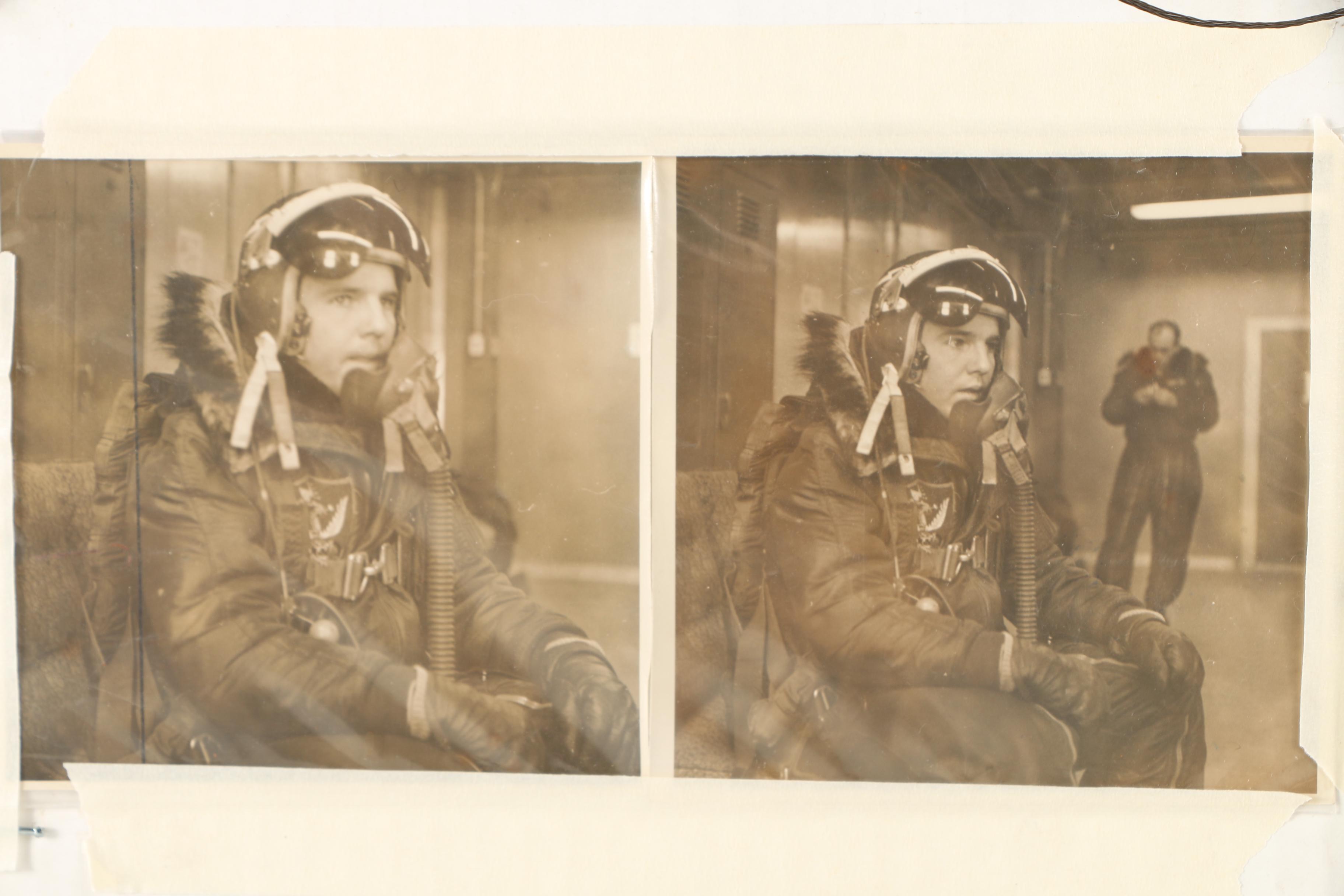 Ken Fagg Gouache Portrait of a U.S. Air Force Pilot with Reference Photos