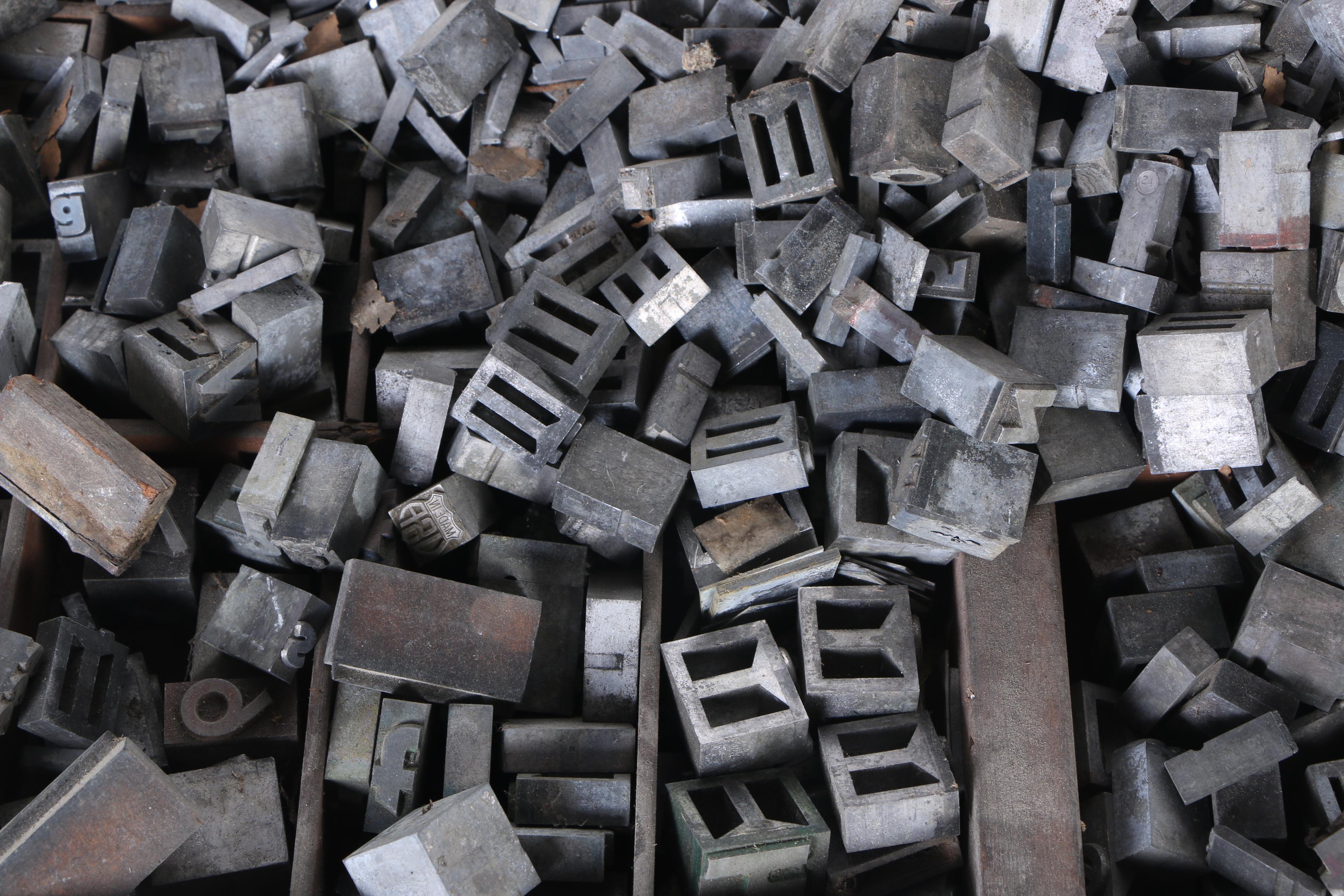 Assorted Printing Press Letters