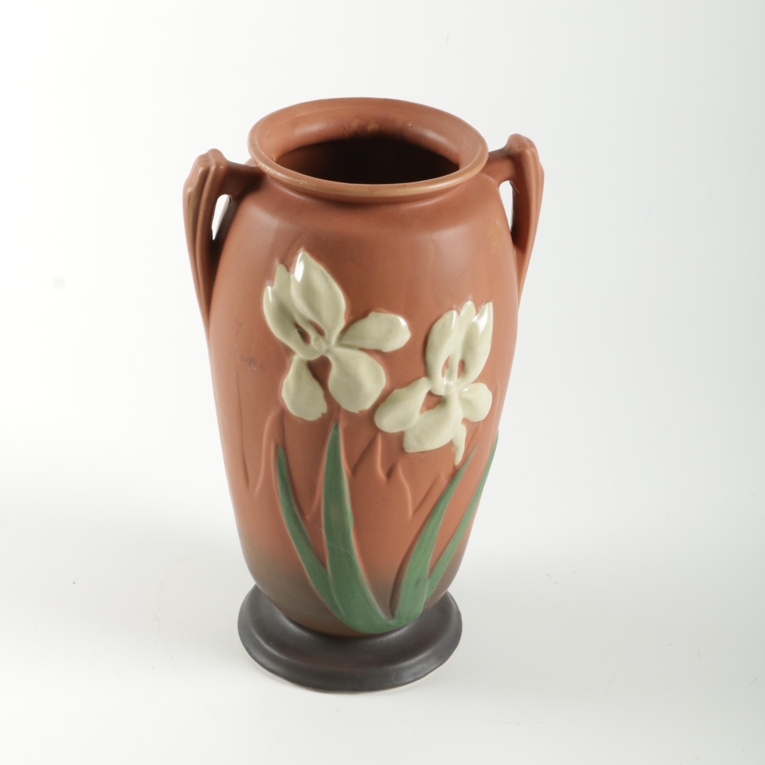 Reproduction Chinese Roseville "Iris" Vase